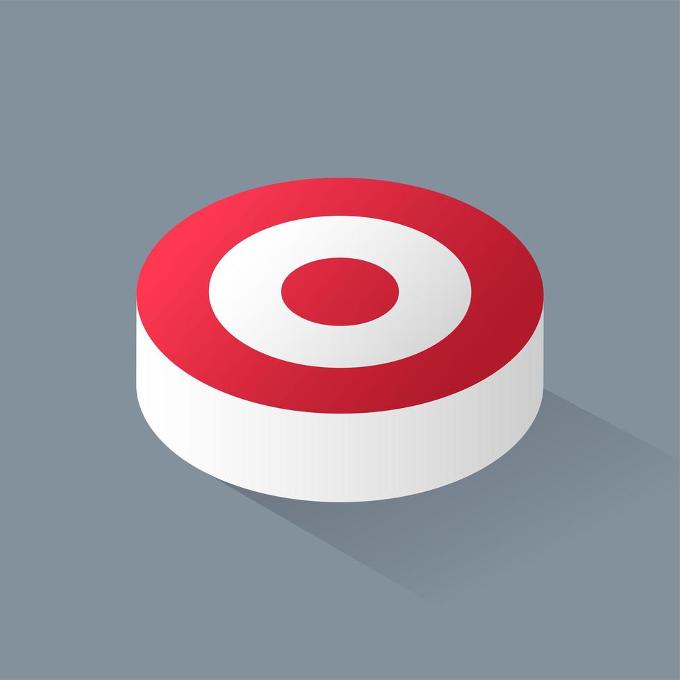 Red target or podium vector icon