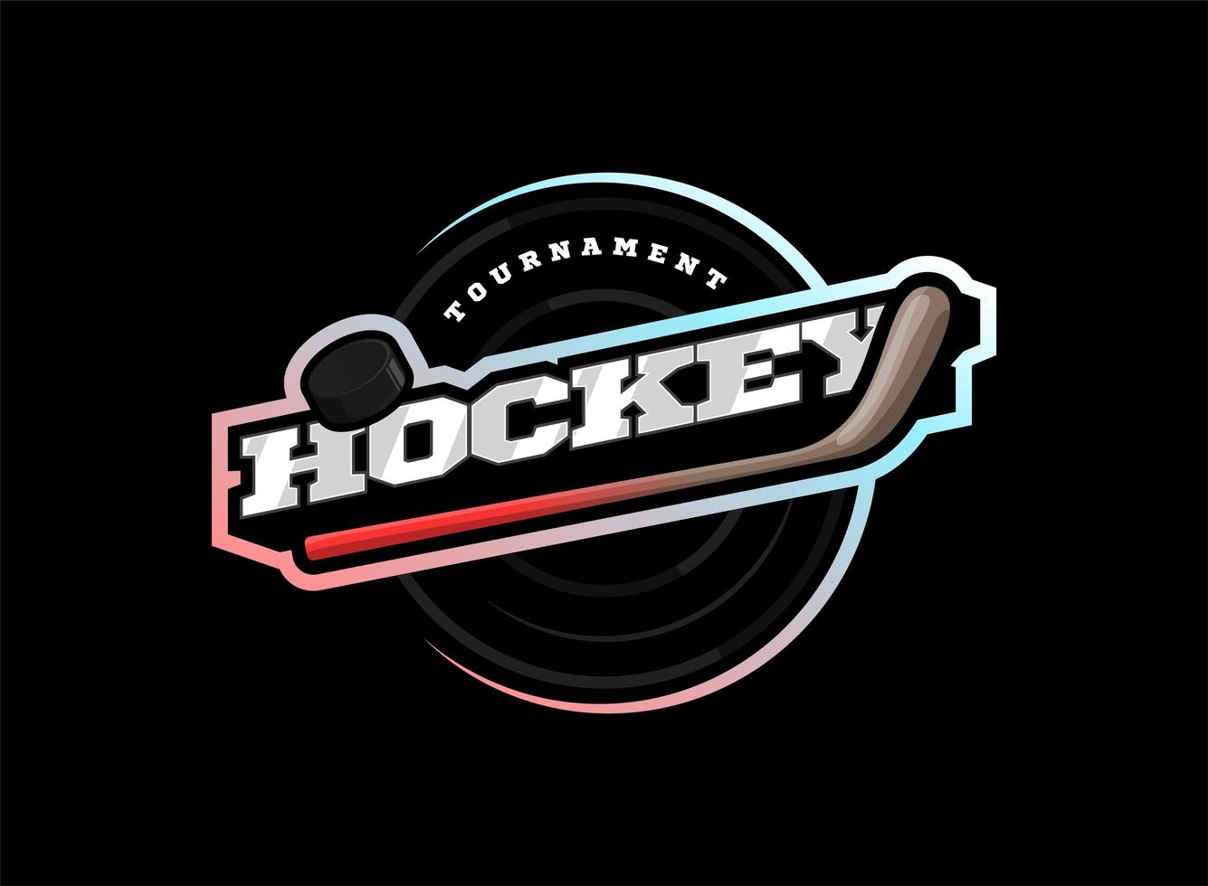 logotipo del deporte de hockey vector