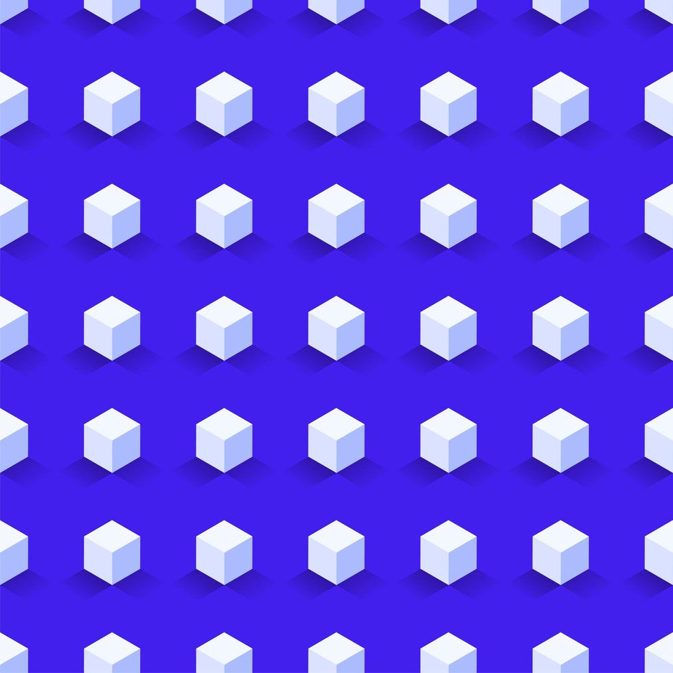 Hexagon seamless abstract cube vector pattern