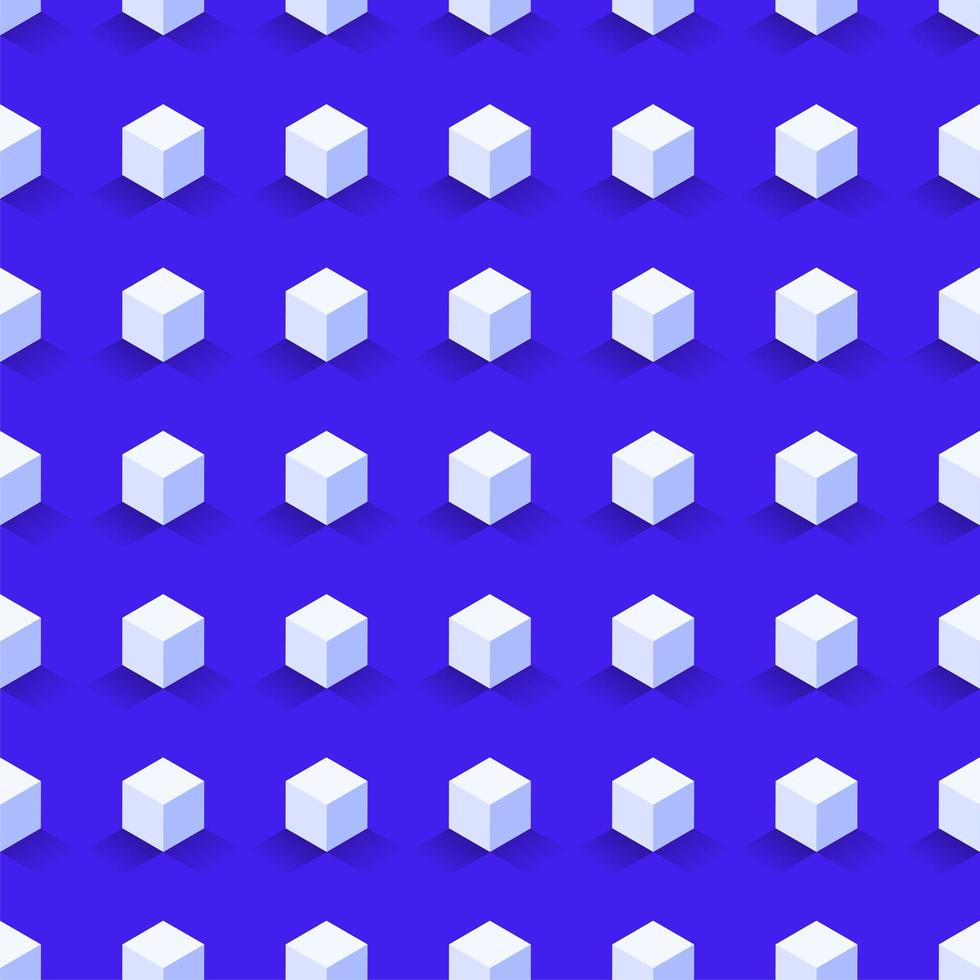 patrón de vector de cubo abstracto inconsútil hexagonal