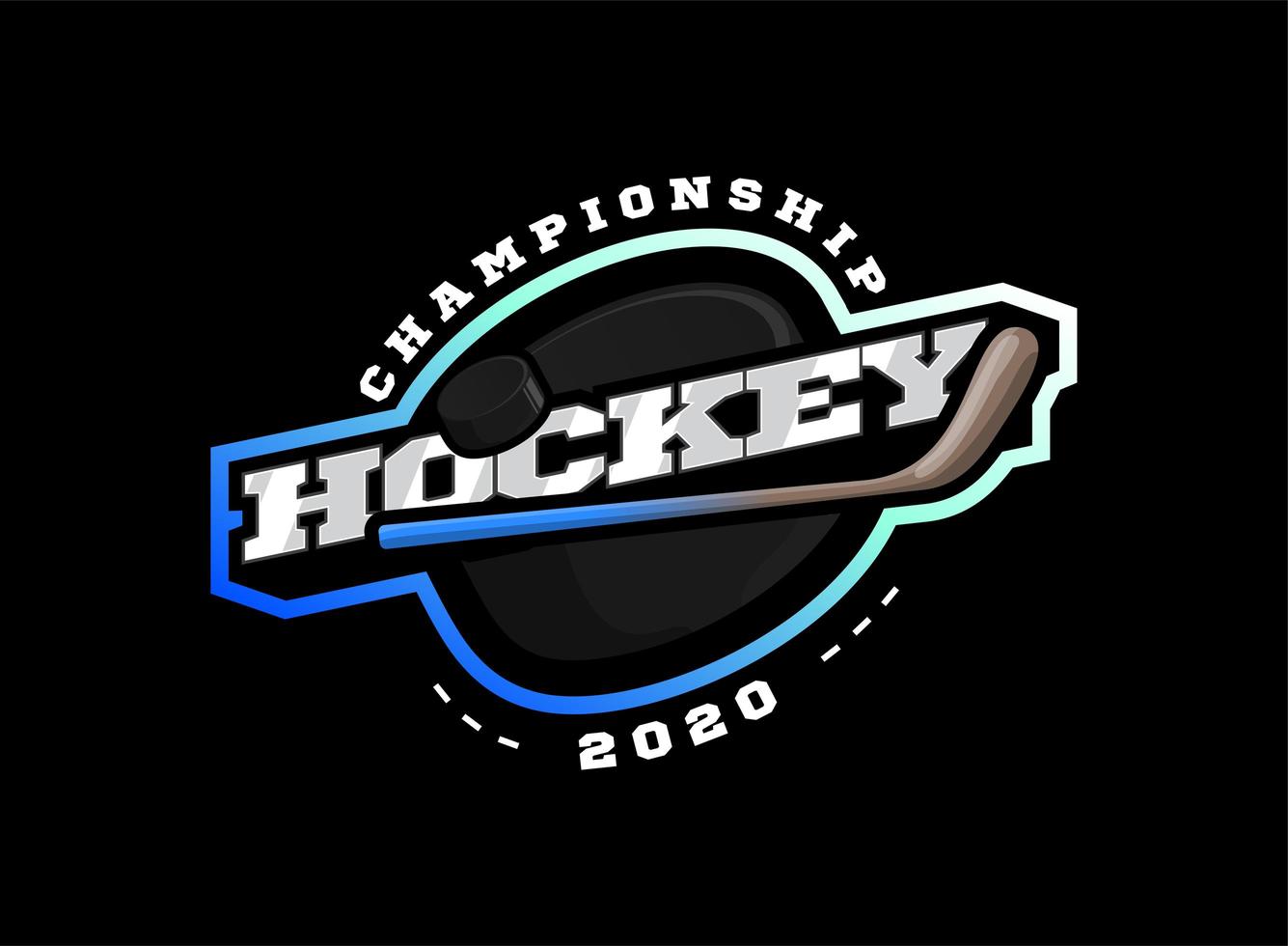 logotipo del deporte de hockey vector