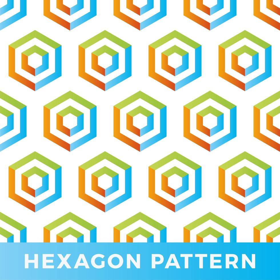 Vector hexagon arrow seamless geometric pattern