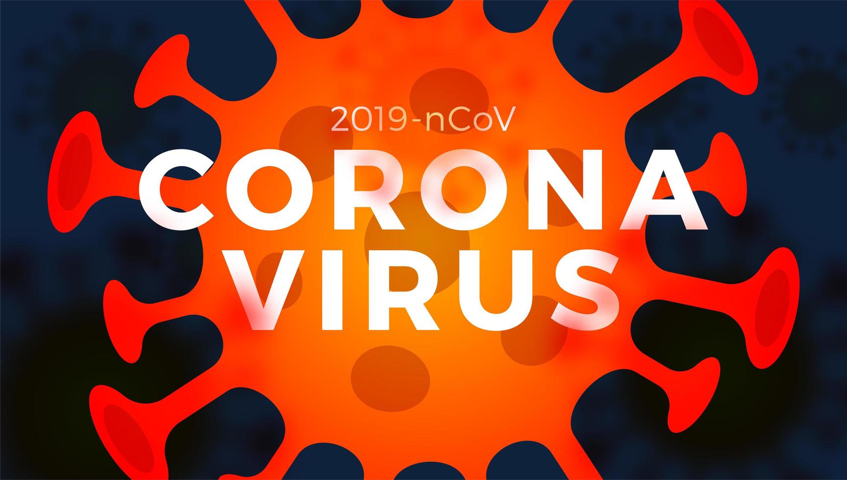 Vector 2019-nCoV coronavirus cells illustration