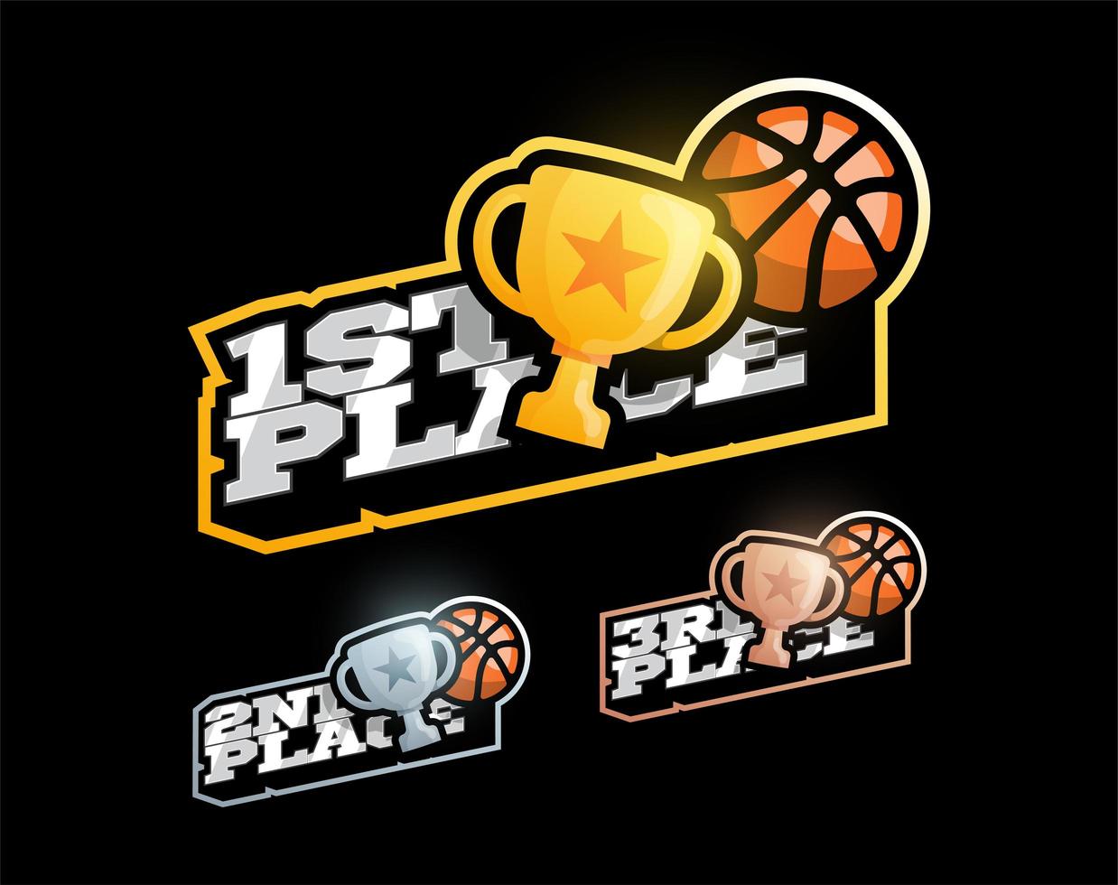 Basketball competition set vector