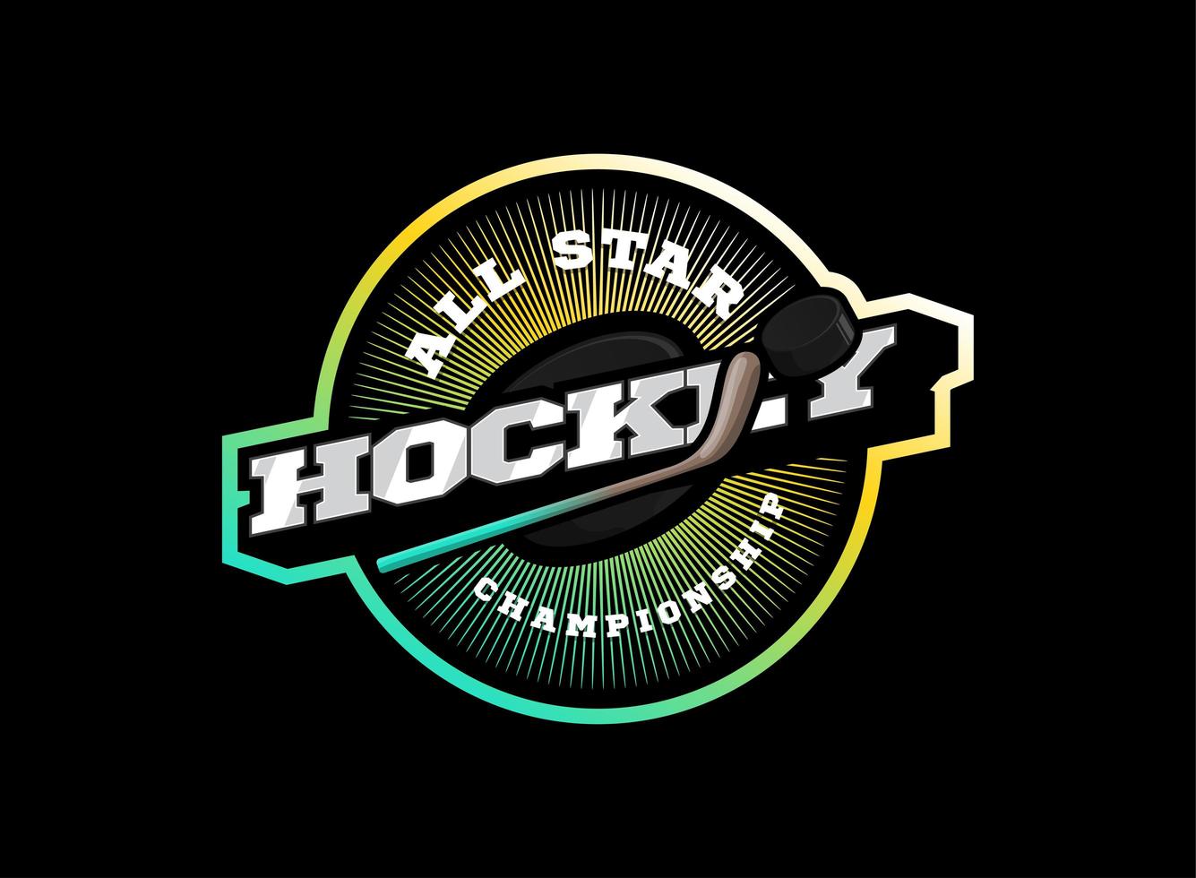 logotipo del deporte de hockey vector