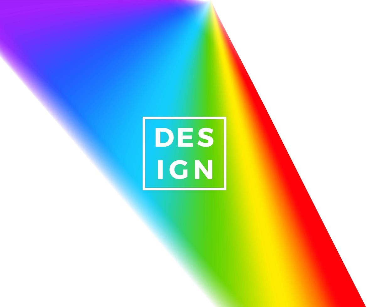 diseño de objeto brillante arco iris vector