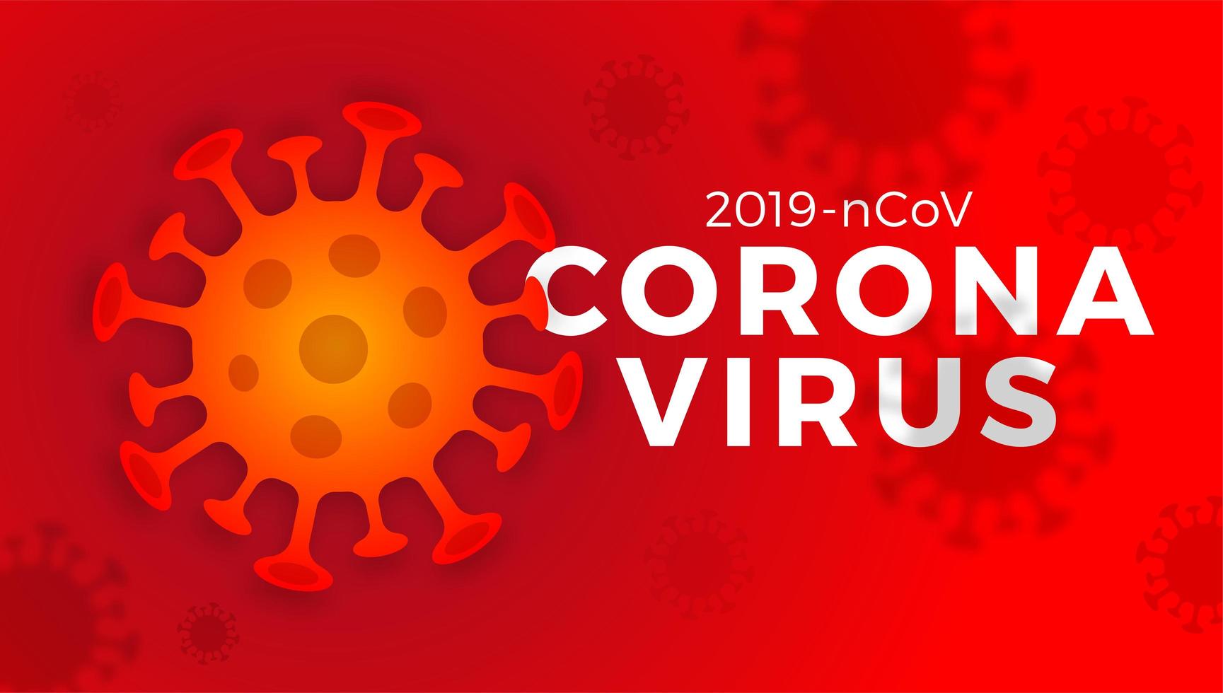 Vector 2019-nCoV coronavirus cells banner