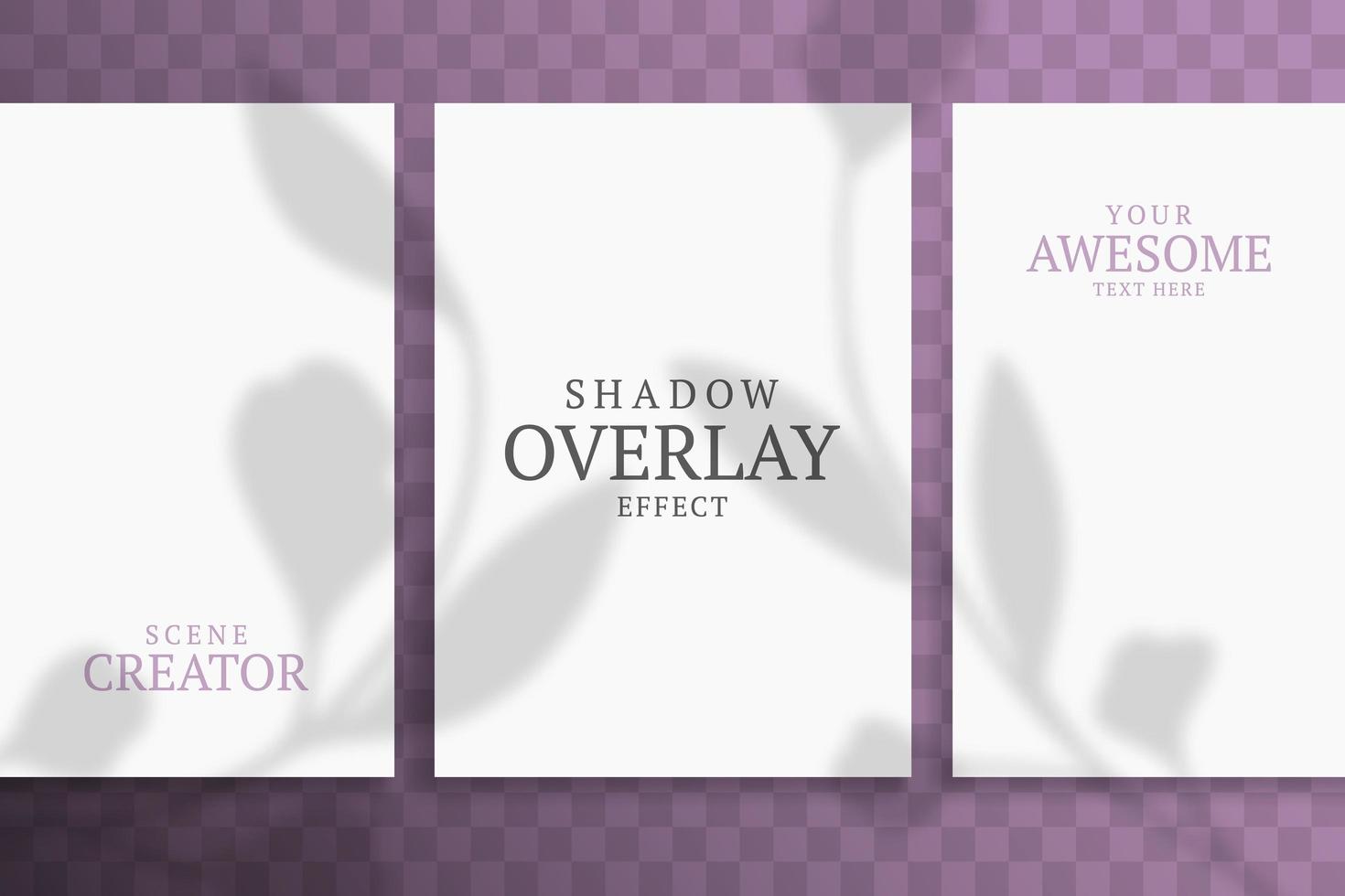 Shadow Overlay Plant Vector Mockup