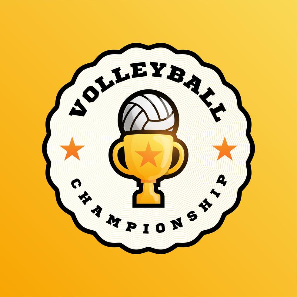 Champion volleyball vector logo