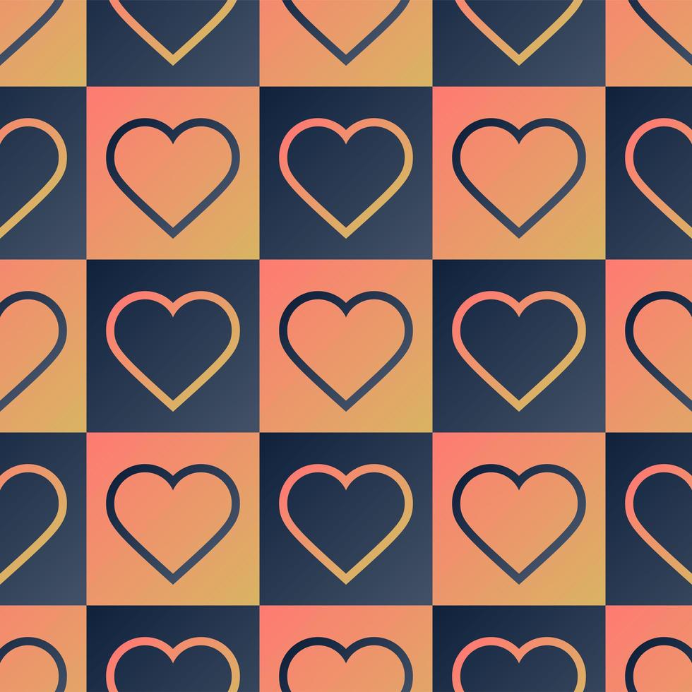 Heart seamless pattern vector