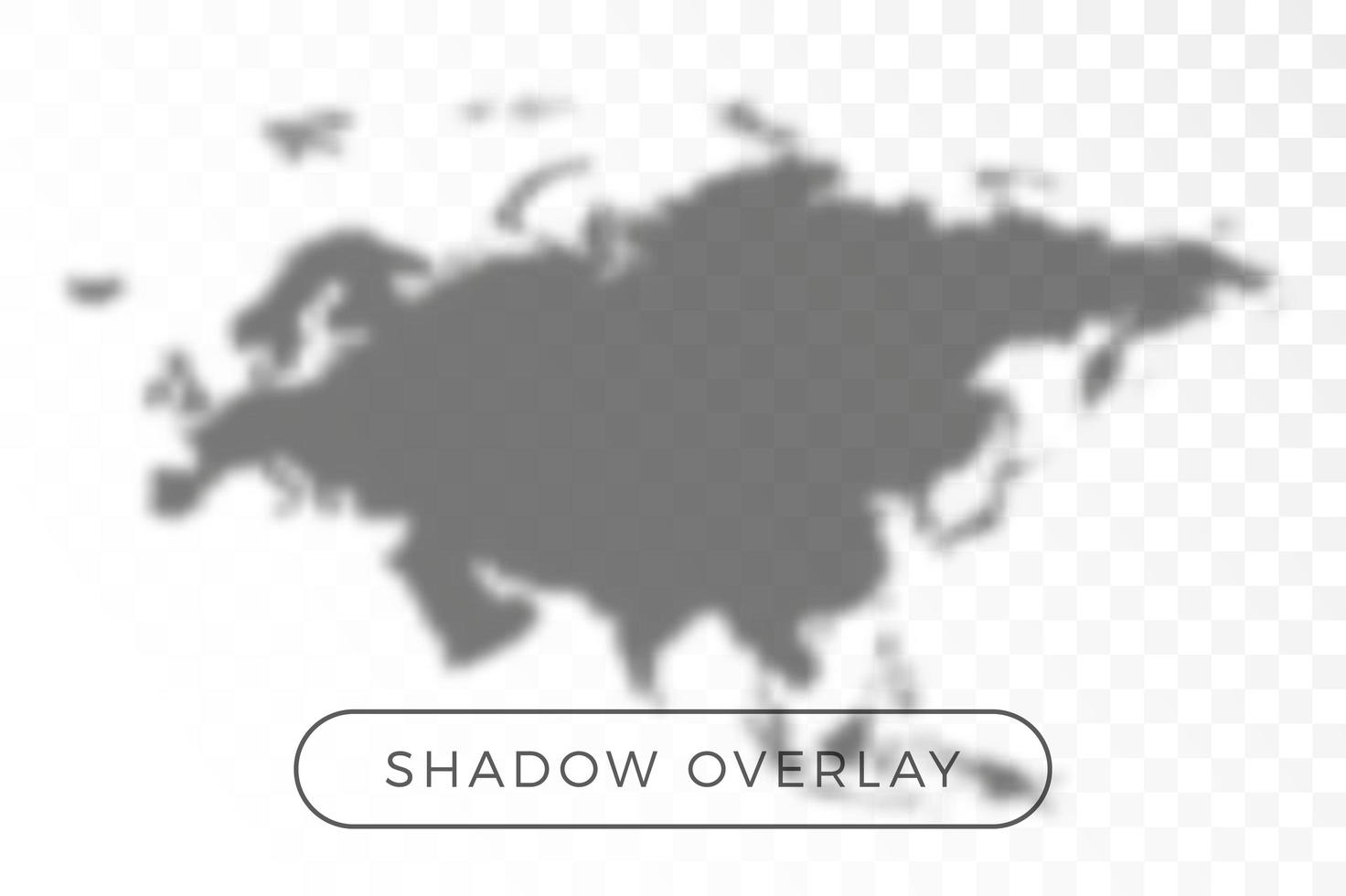 Asia and Europe World map shadow vector