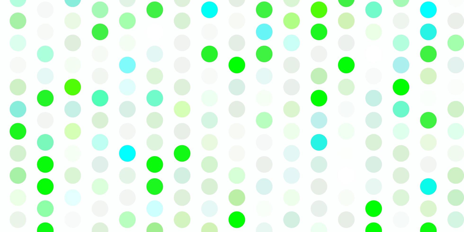 Fondo de vector verde claro con burbujas.