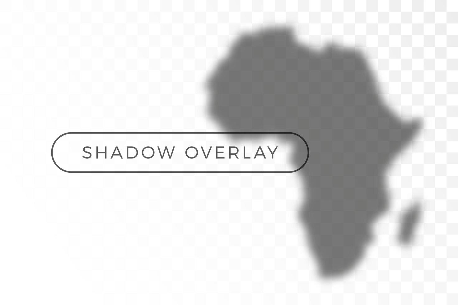 Africa map shadow vector