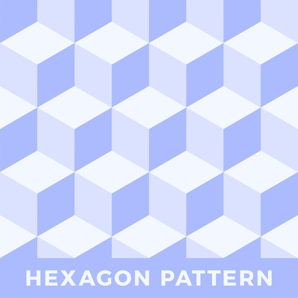 Hexagon seamless abstract cube vector pattern