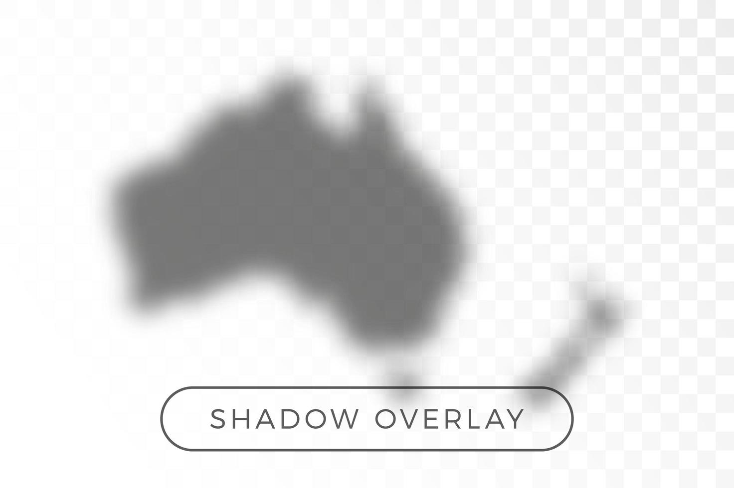 Australia world map shadow vector