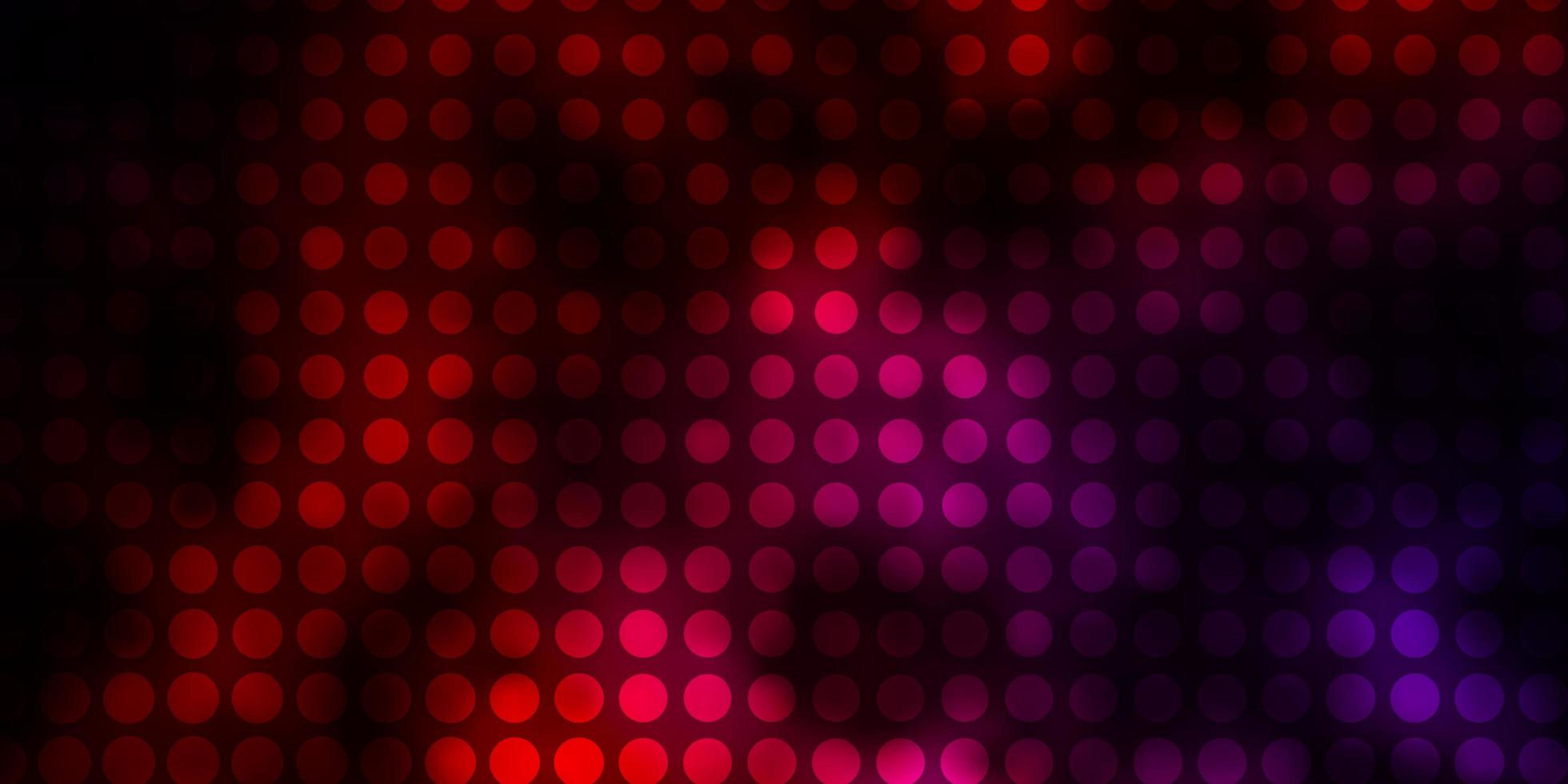 Fondo de vector de color rosa oscuro, rojo con círculos.