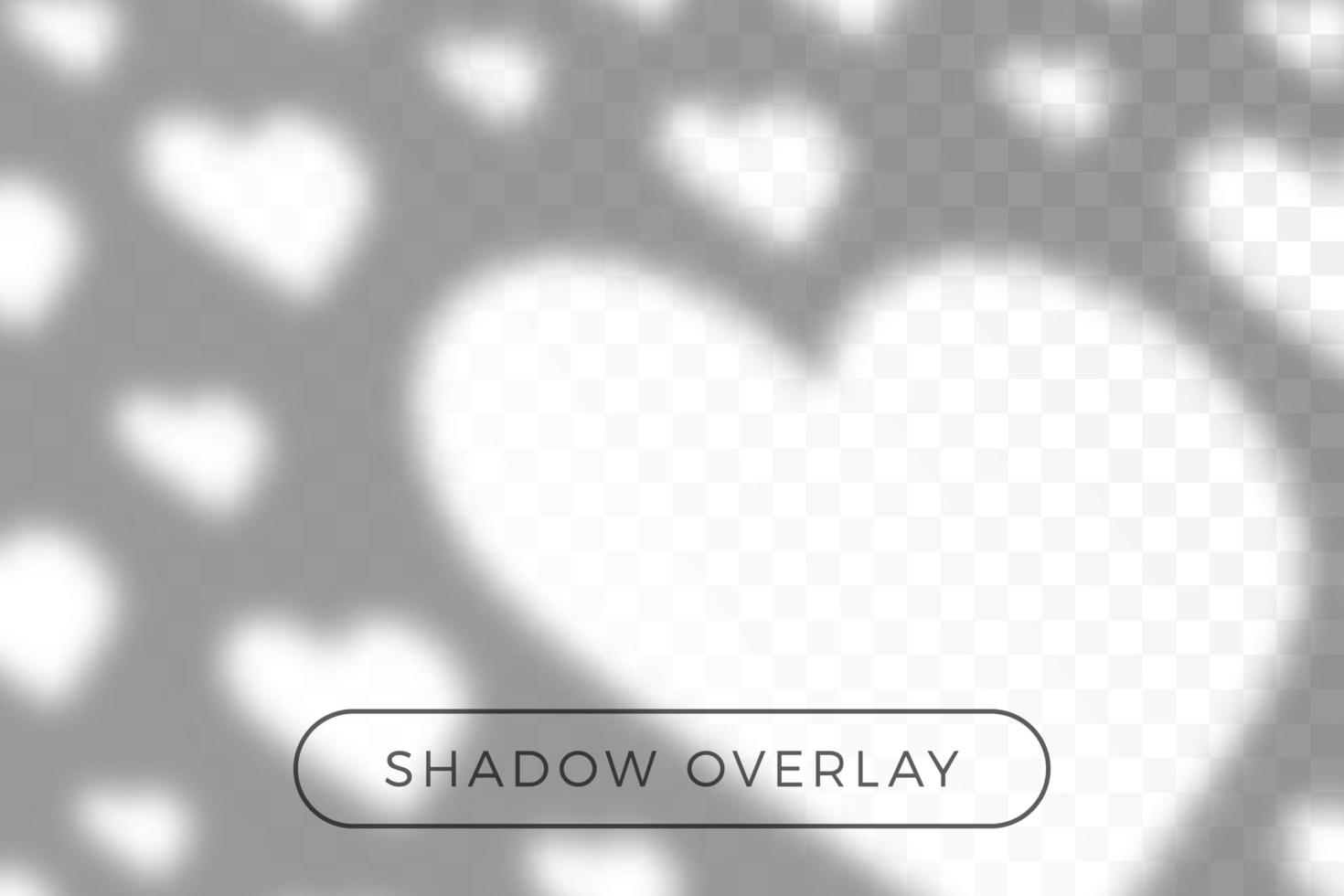 Shadow of heart overlay effects for mockup vector