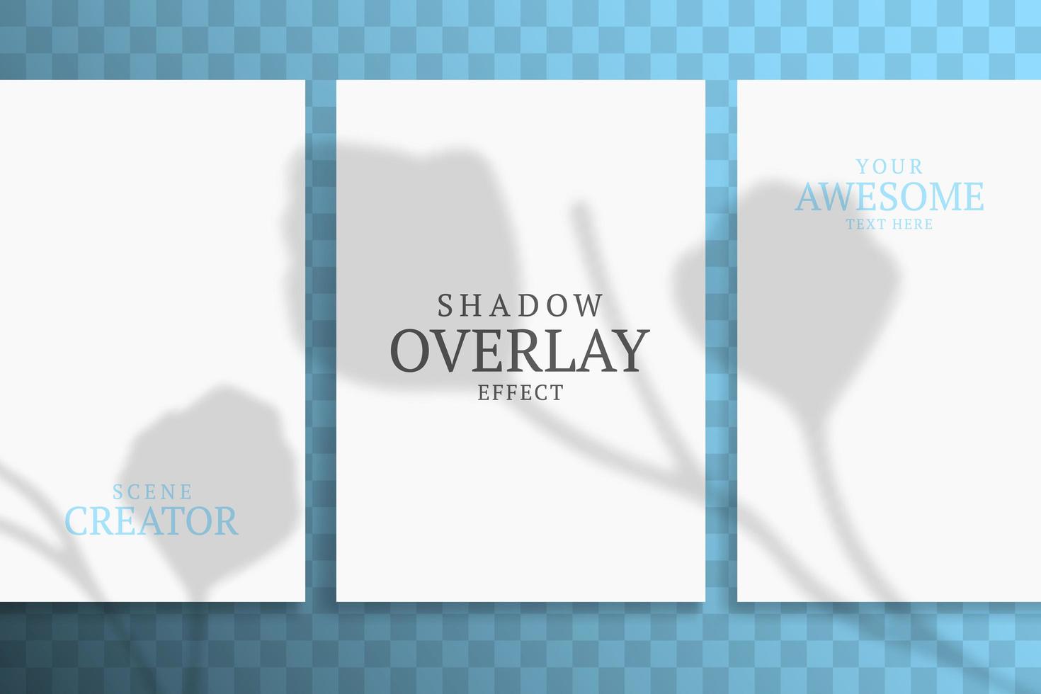 Shadow Overlay Plant Vector Mockup