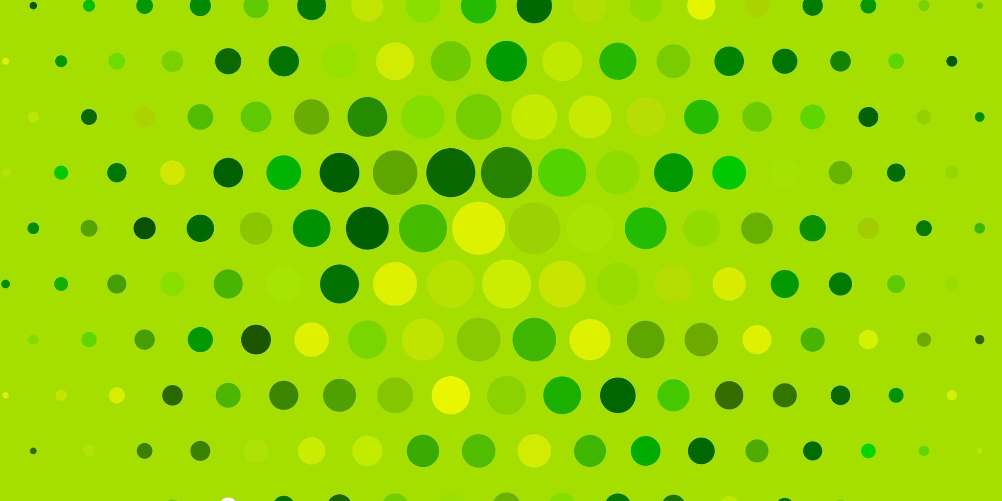 diseño de vector verde claro, amarillo con formas circulares.