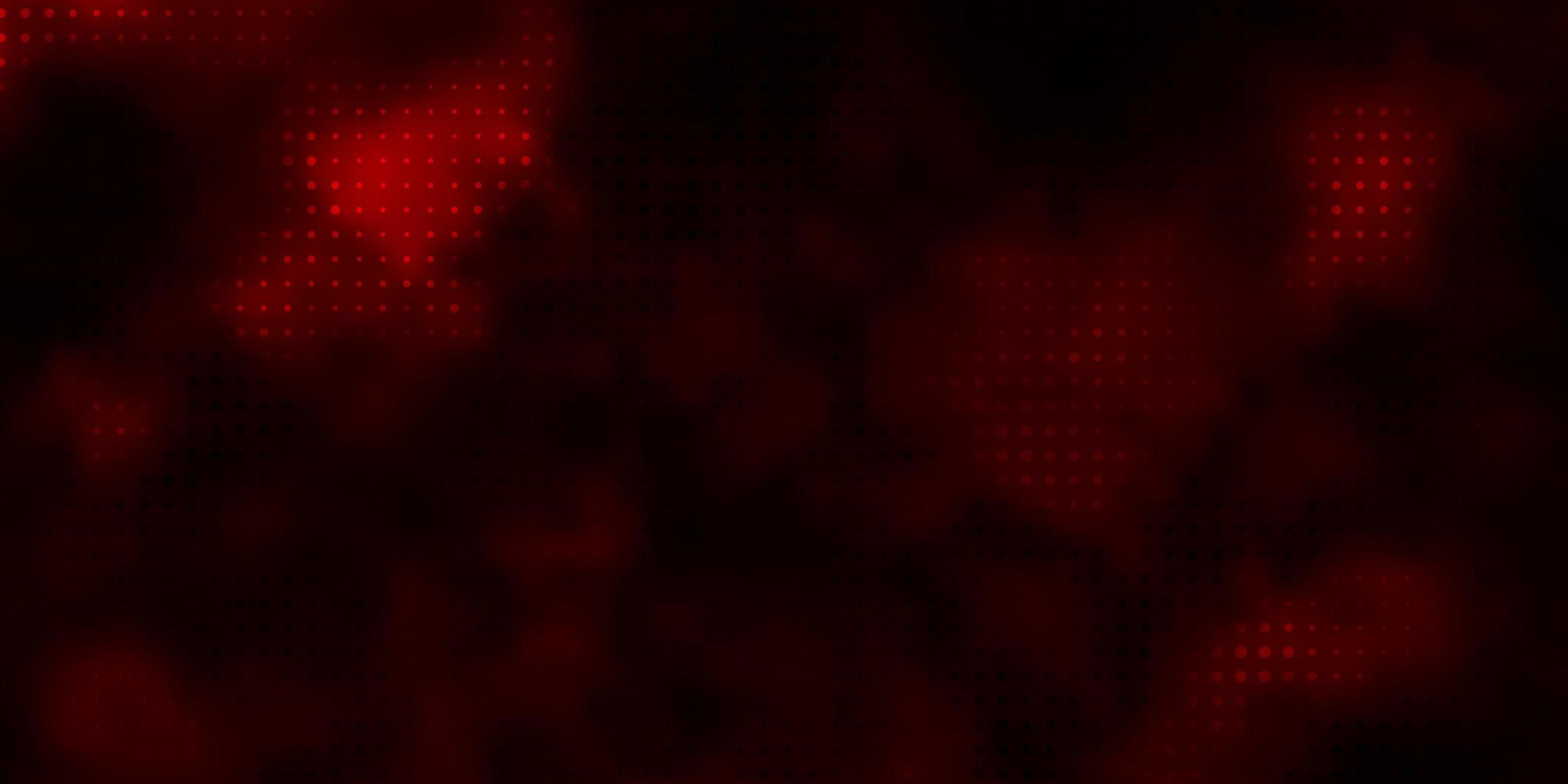 Dark Red vector backdrop with dots.