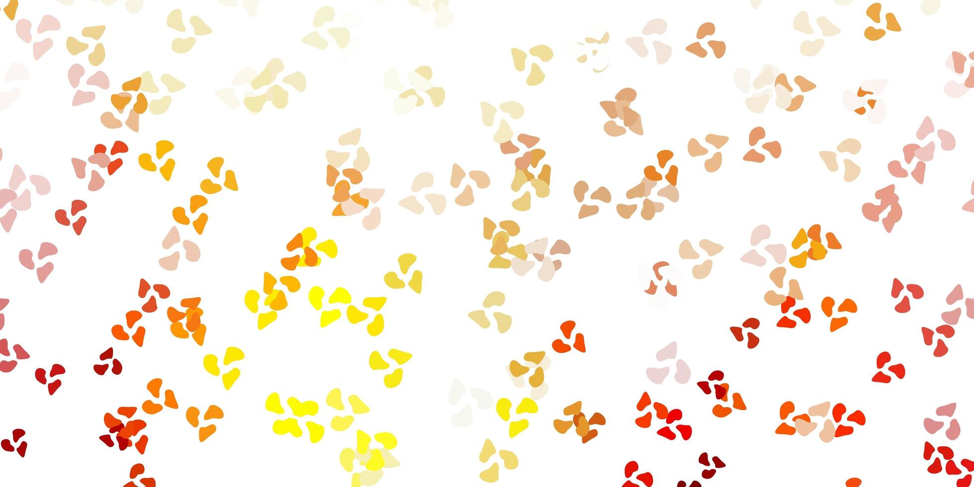 Light orange vector background with random forms