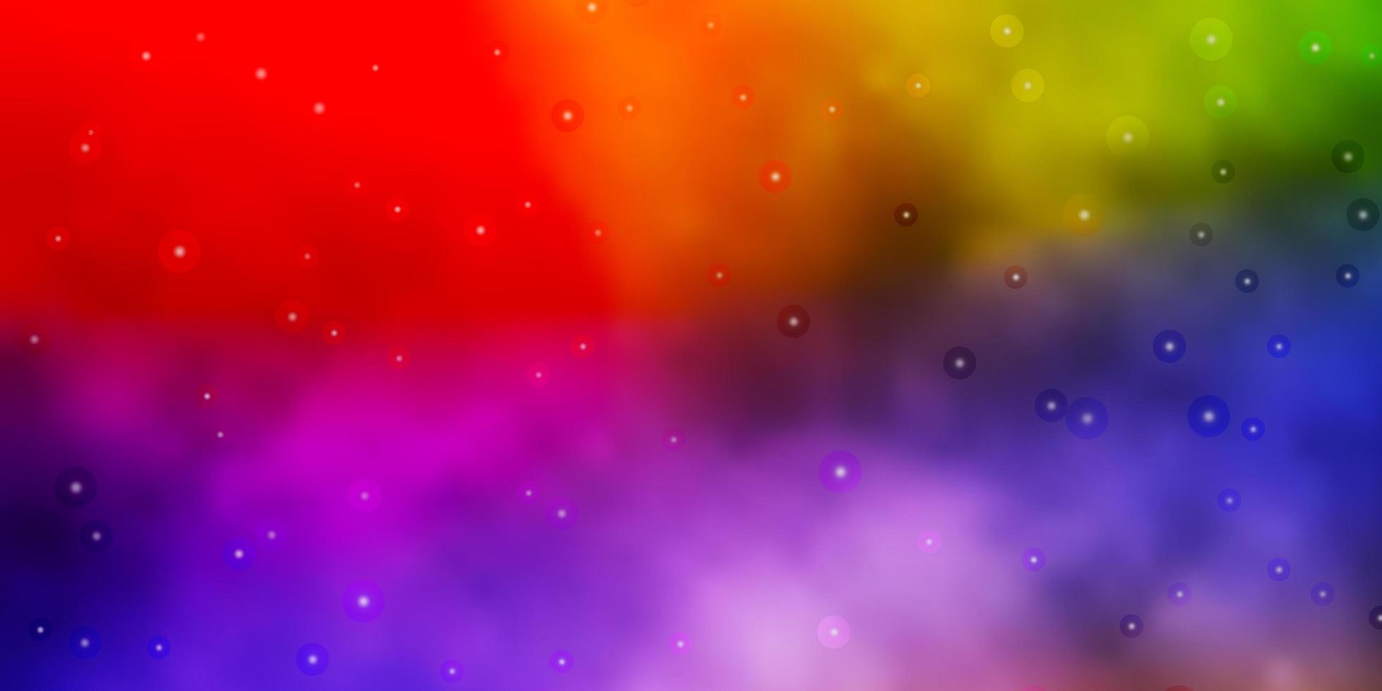 Dark Blue, Red vector texture with beautiful stars.