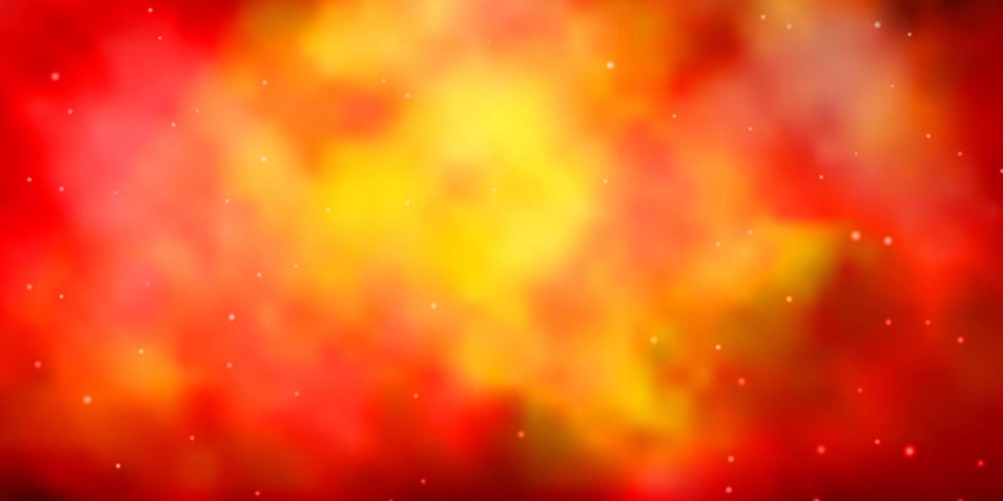 Dark Orange vector layout with bright stars.