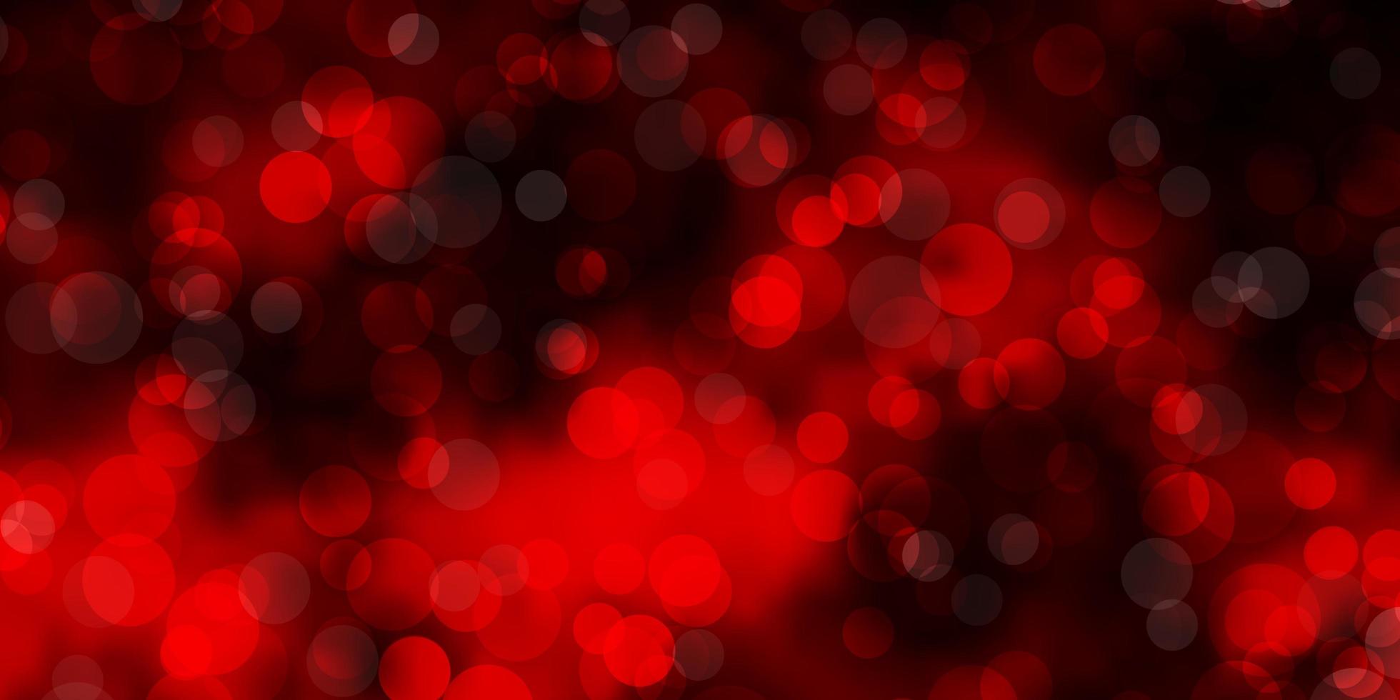 Dark Red vector background with spots.