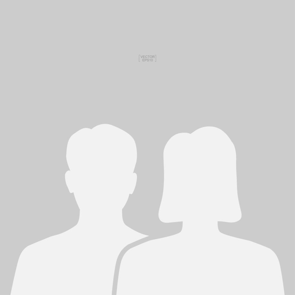 Male and female symbol. Human profile icon or people icon. Man and woman sign and symbol. Vector. vector