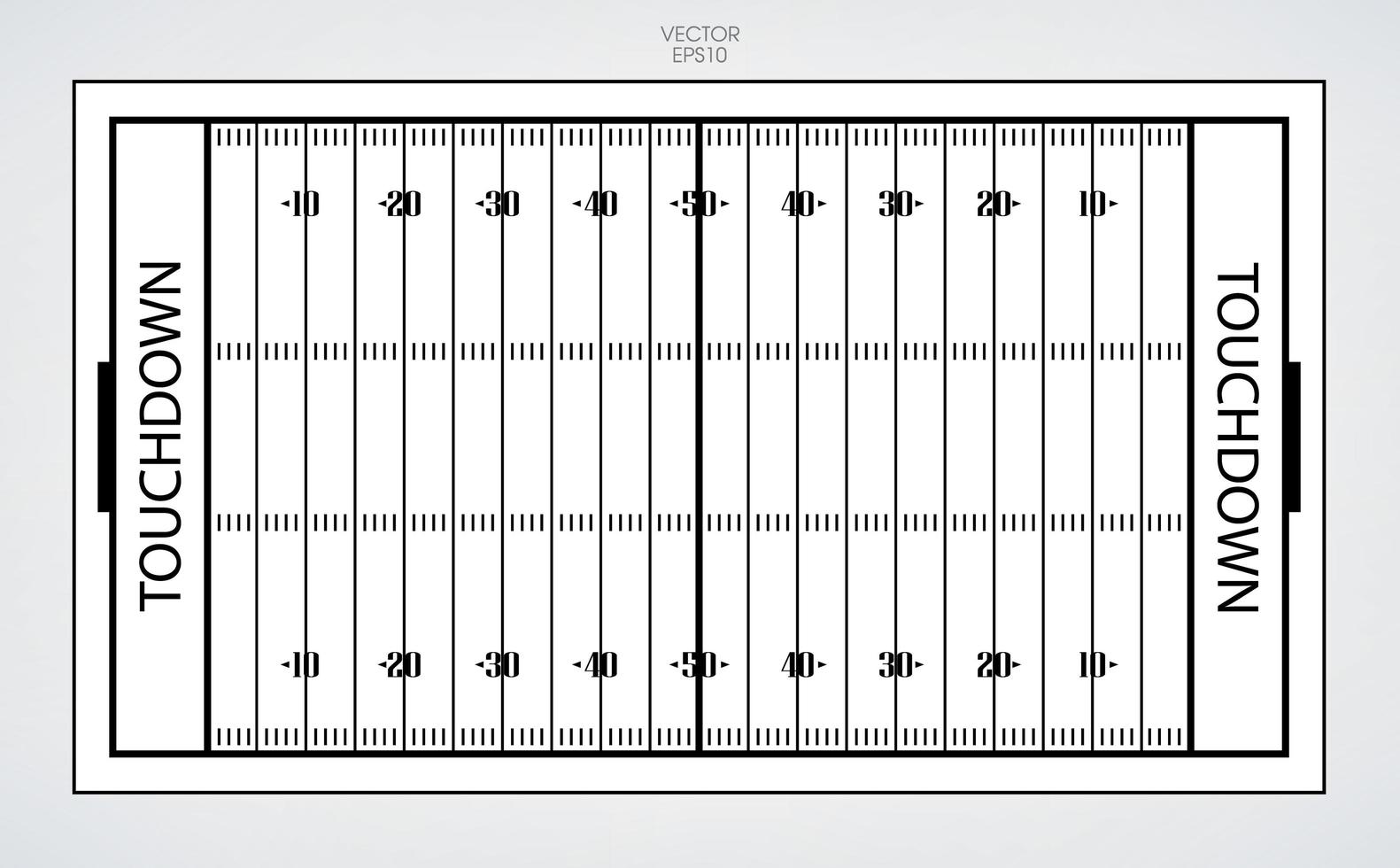 Line of american football field. Vector illustration.