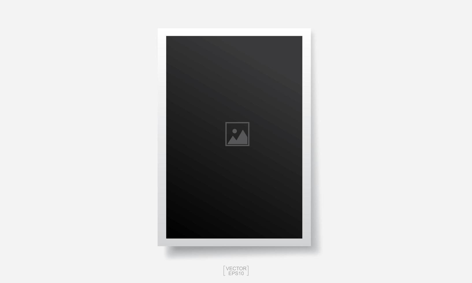 Empty photo frame background on white. Vector. vector