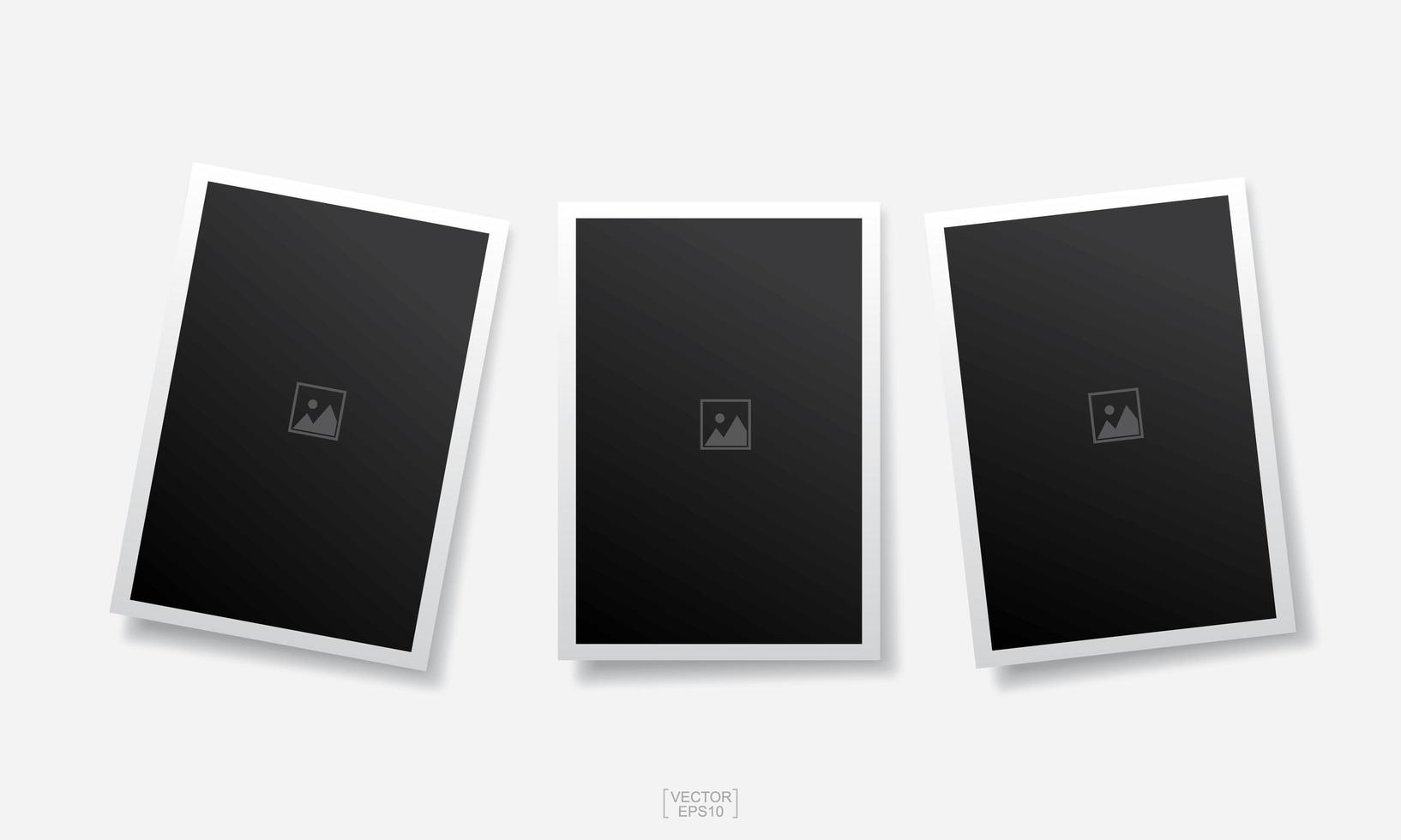 Empty photo frame background on white. Vector. vector