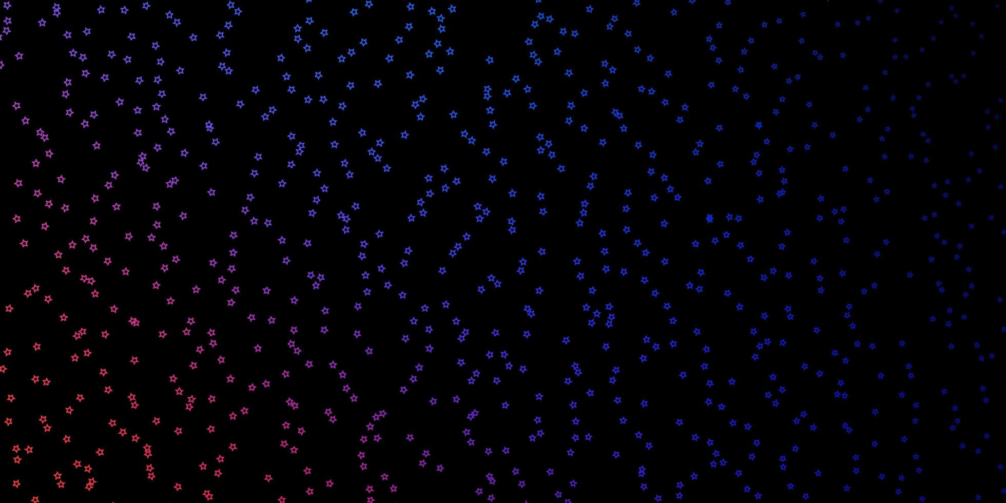 Dark Blue, Red vector template with neon stars.