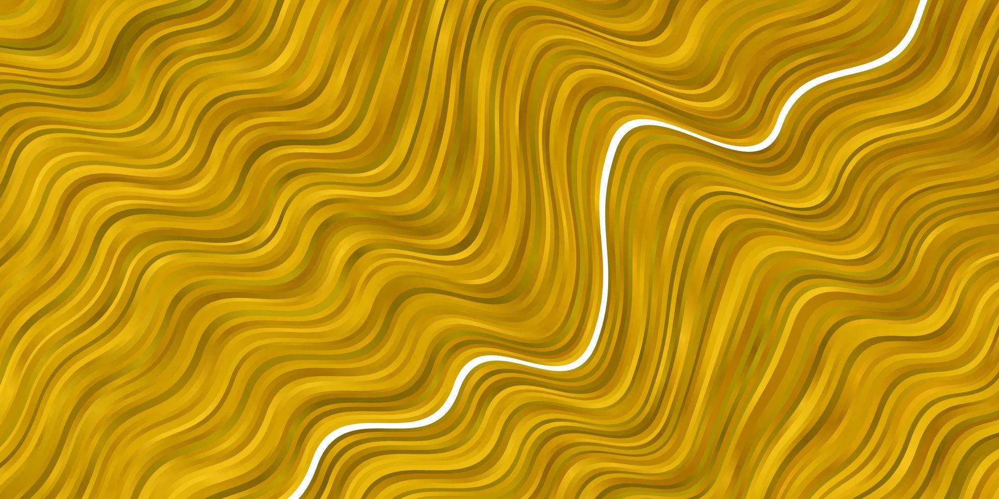 diseño de vector amarillo oscuro con curvas.