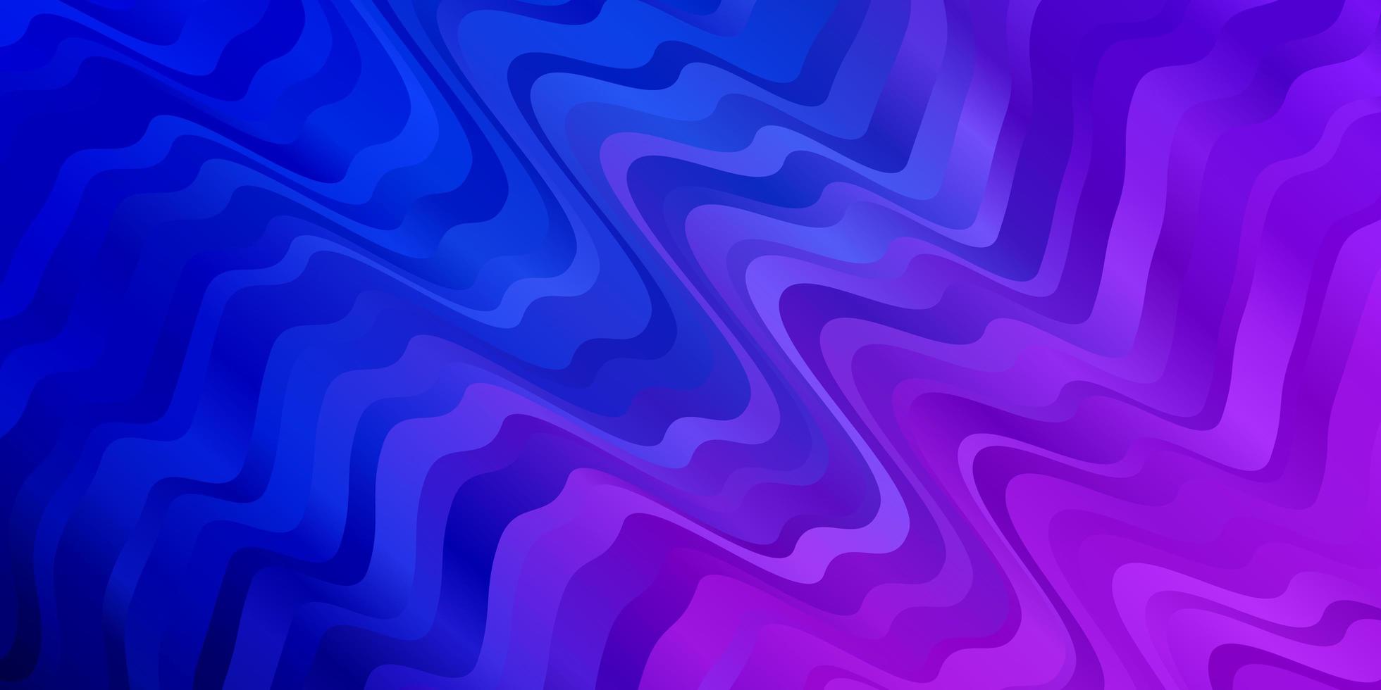 Dark Pink, Blue vector pattern with curved lines.