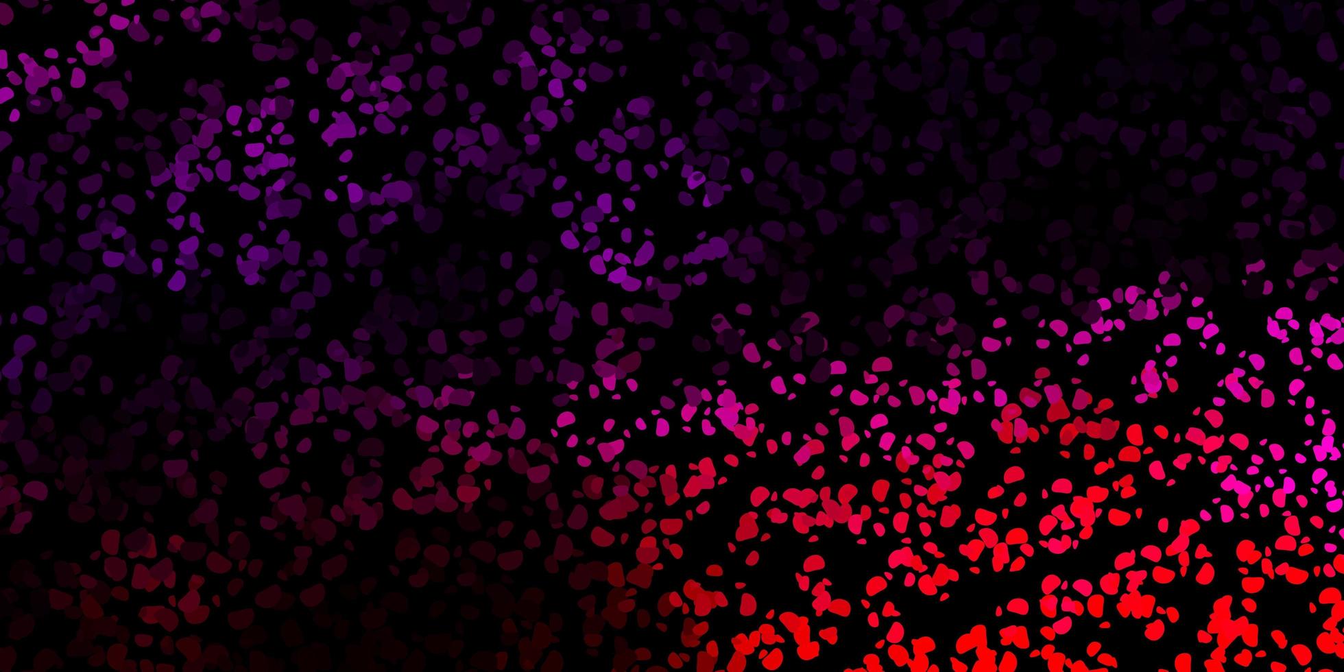 Dark purple, pink vector background with random forms.
