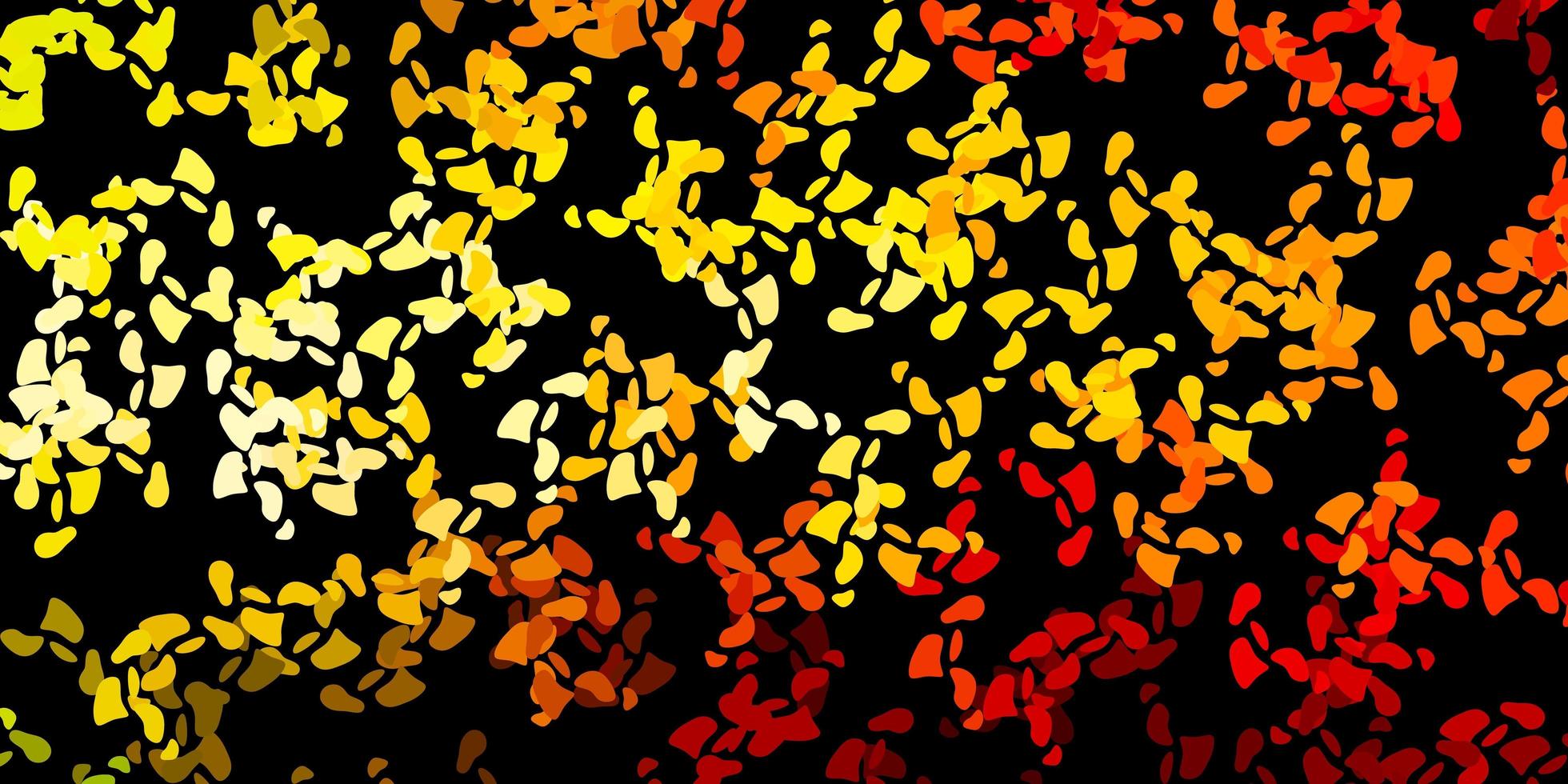 Dark green, red vector background with random forms.