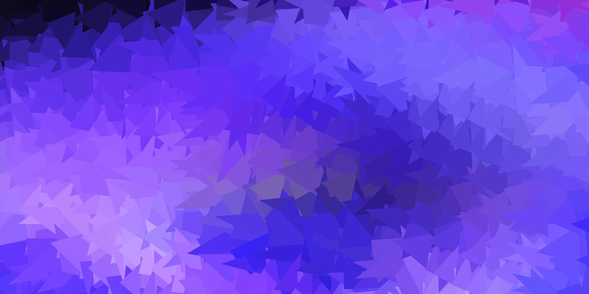 Telón de fondo de mosaico de triángulo vector púrpura claro.