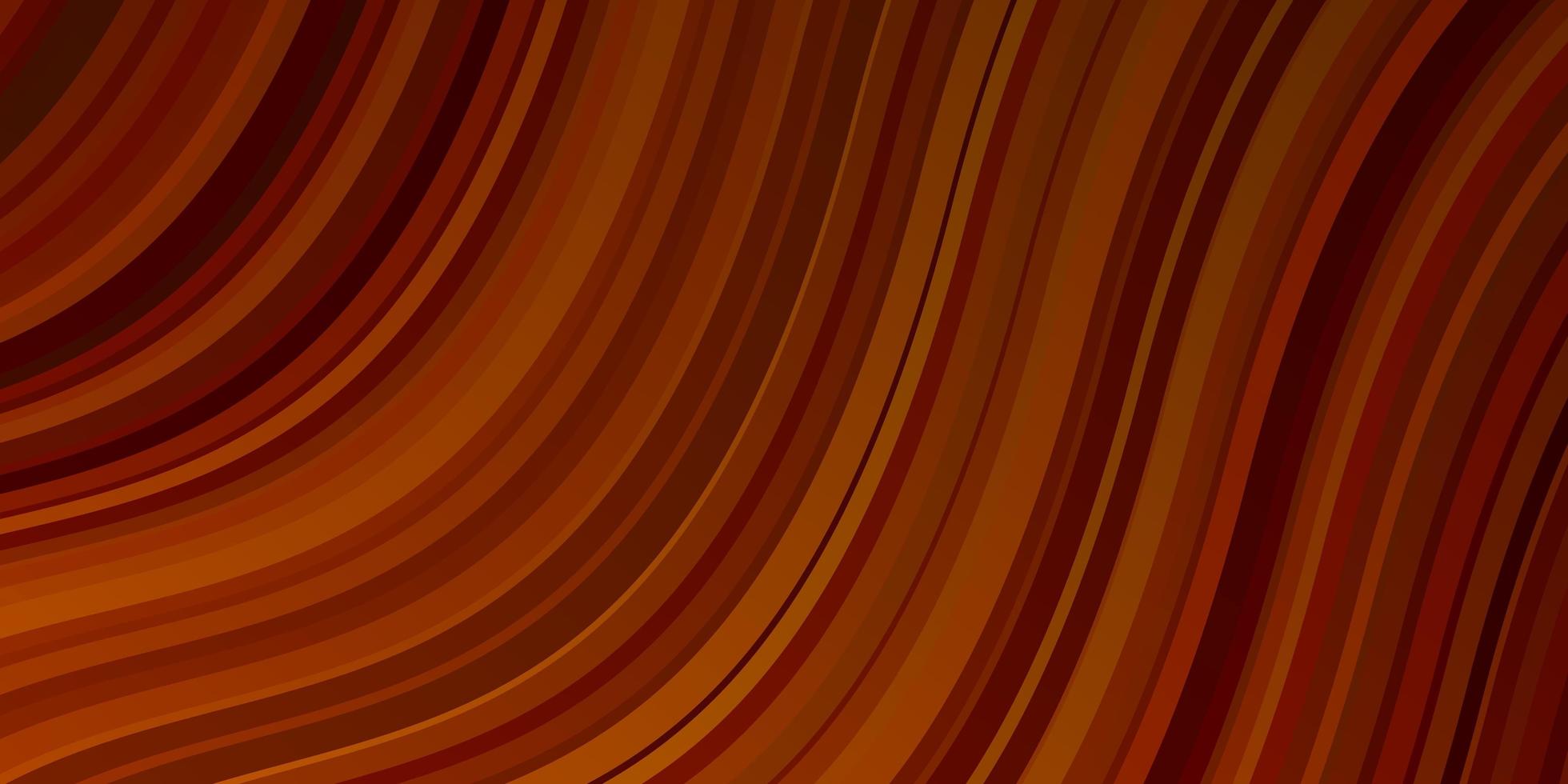 Dark Orange vector pattern with wry lines.