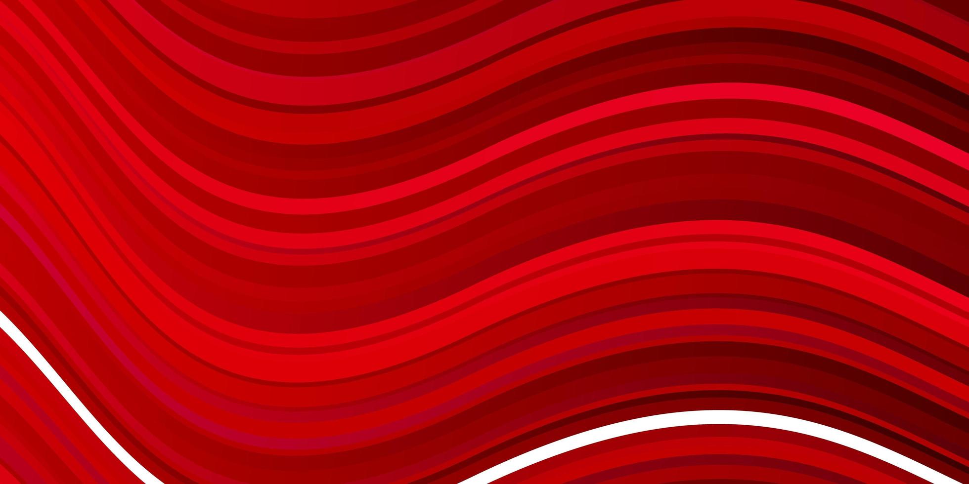 Light Red vector pattern with curved lines.