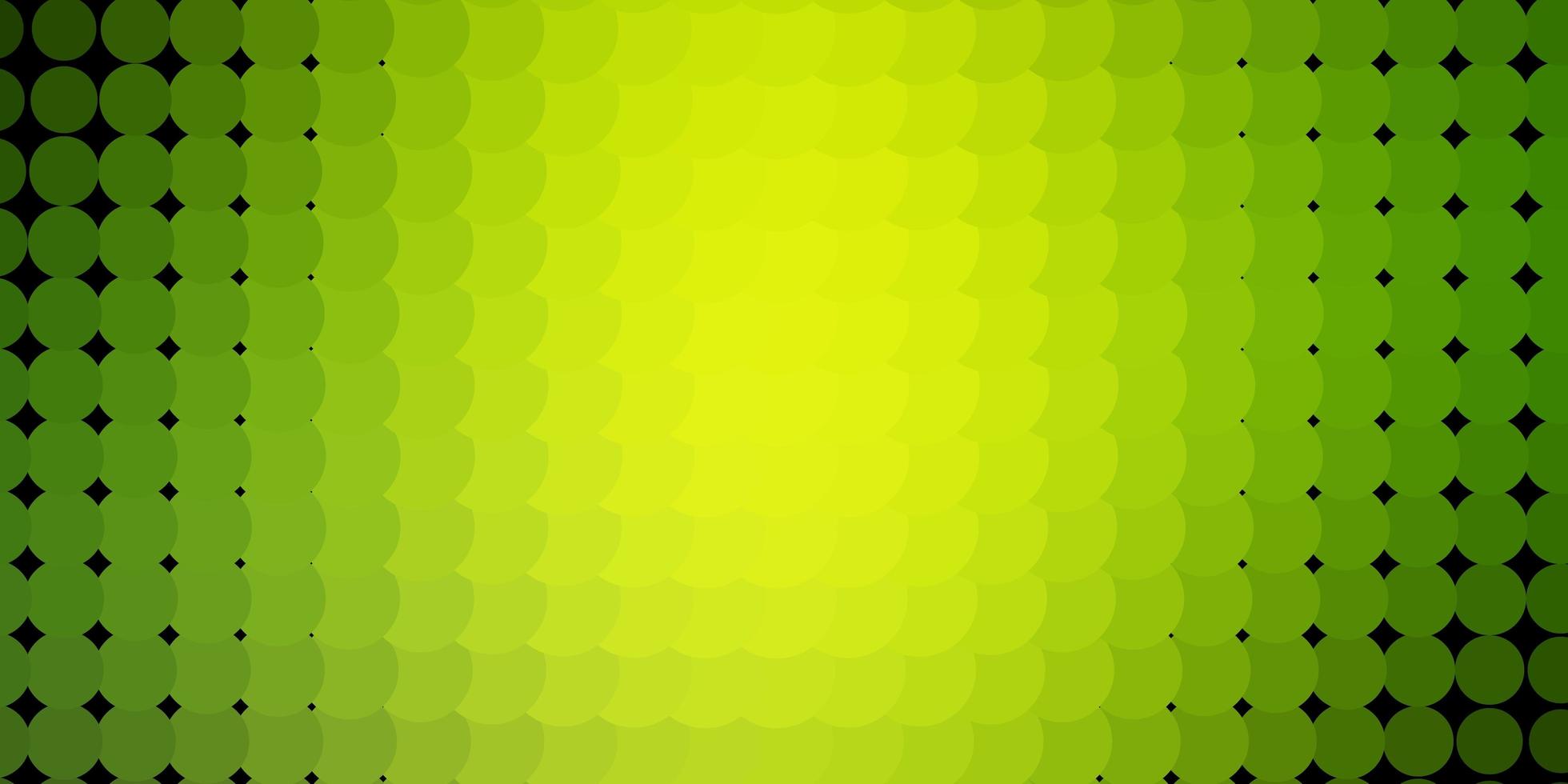 Light Green, Yellow vector background with circles.
