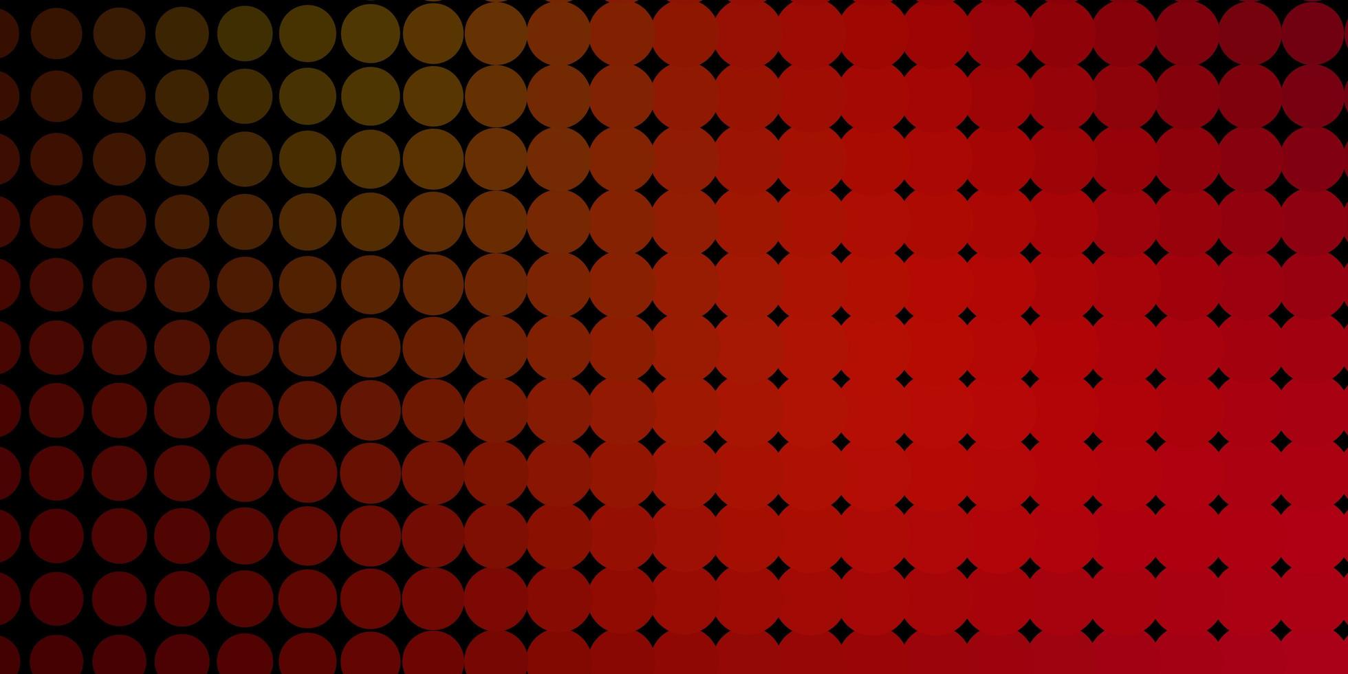 Dark Green, Red vector background with circles.