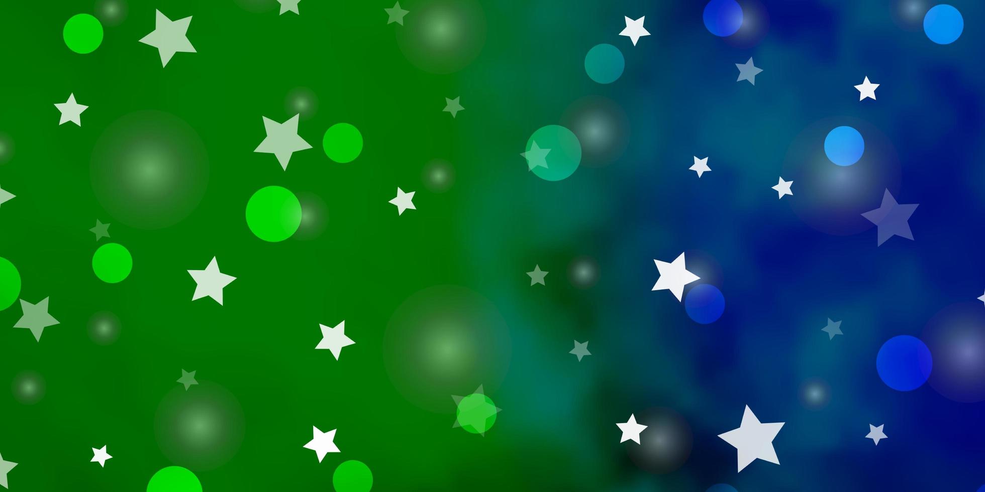 textura de vector multicolor oscuro con círculos, estrellas.