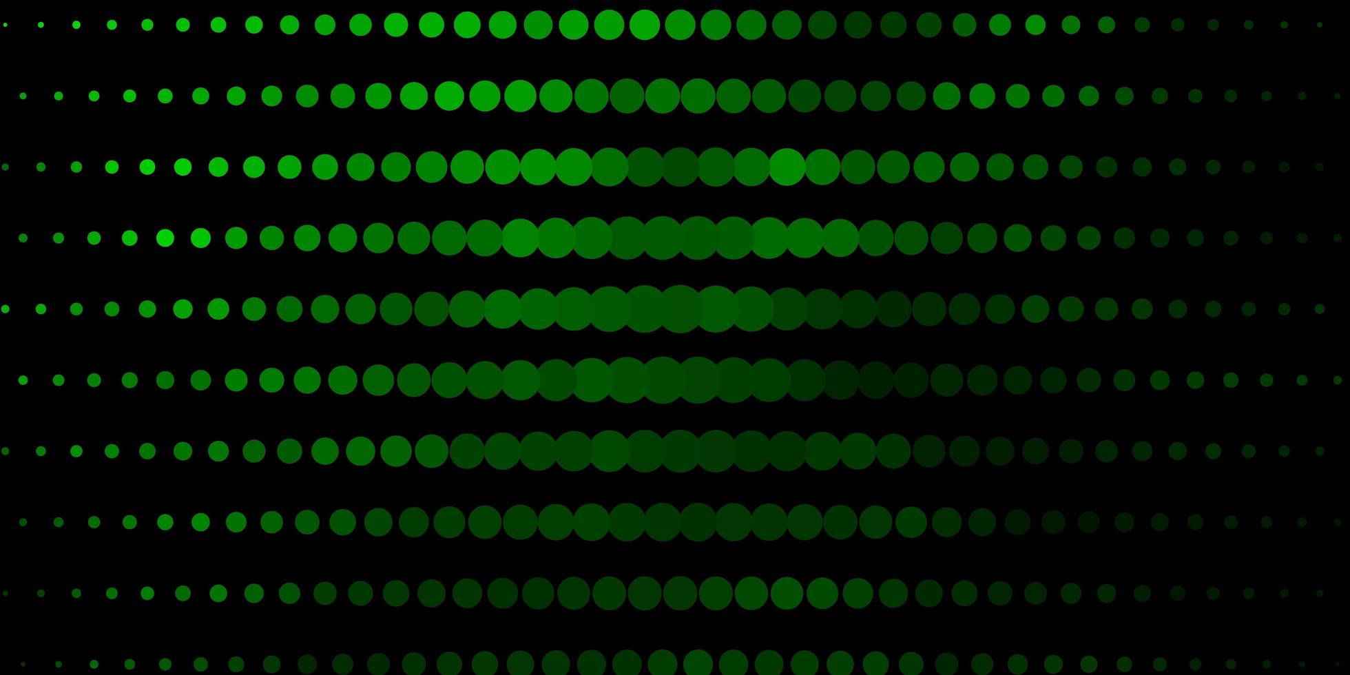 textura de vector verde oscuro con círculos.