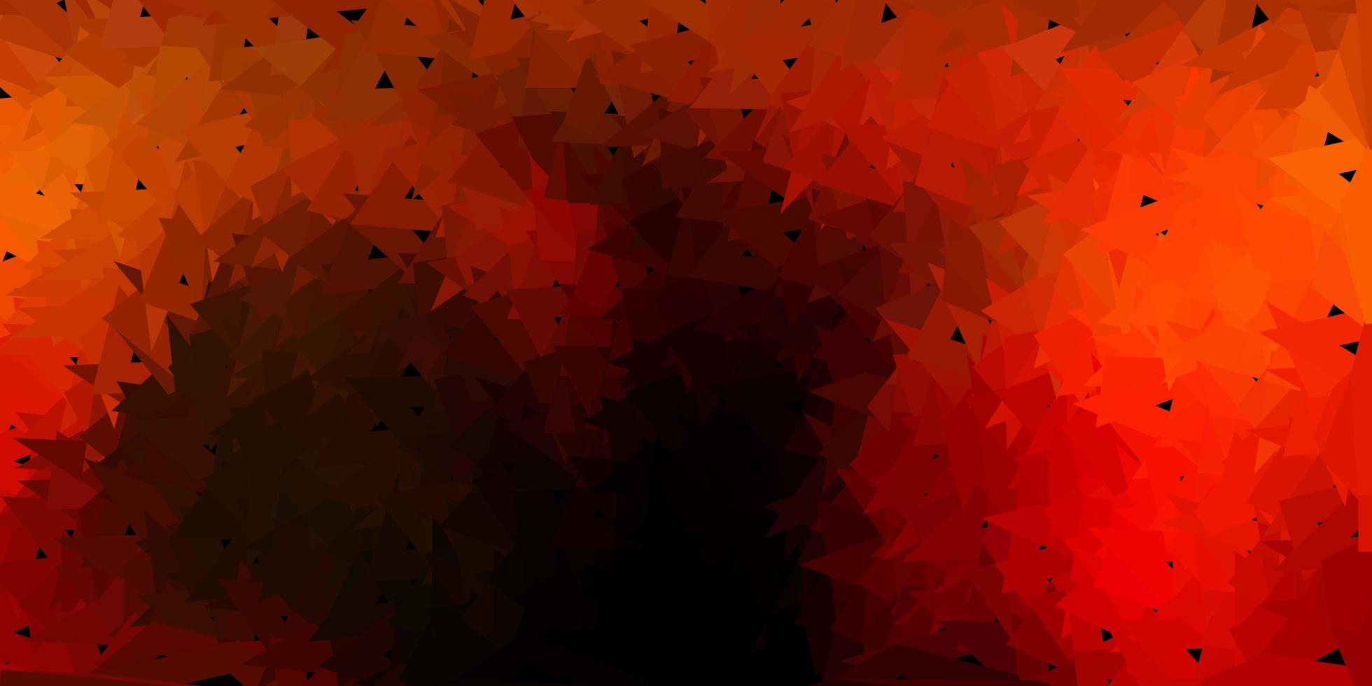 Dark orange vector gradient polygon design.