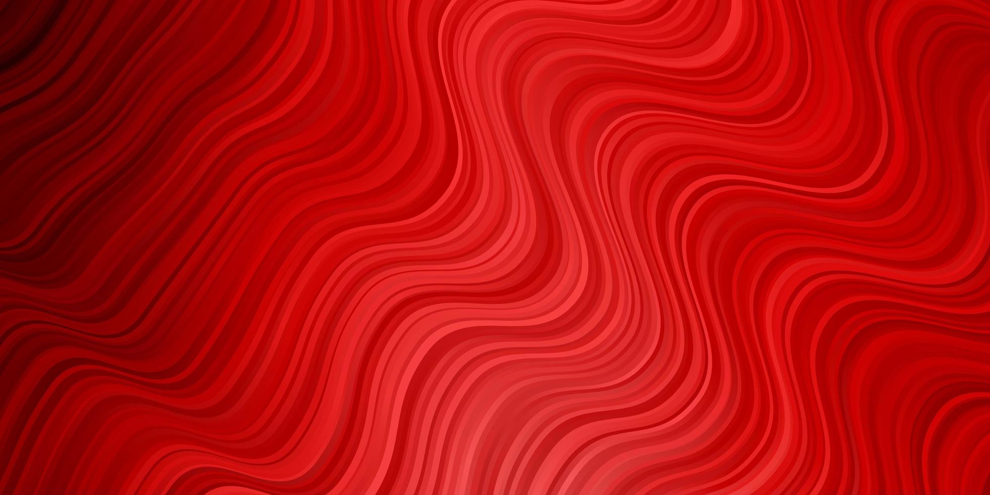 Light Red vector pattern with curved lines.