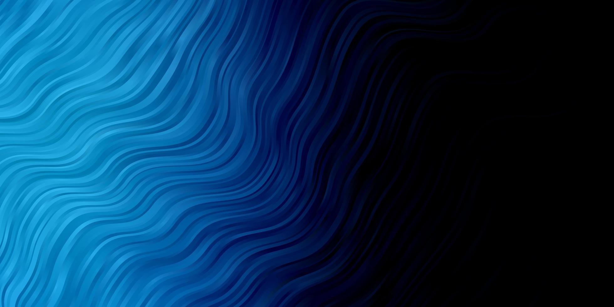 plantilla de vector azul oscuro con líneas torcidas.