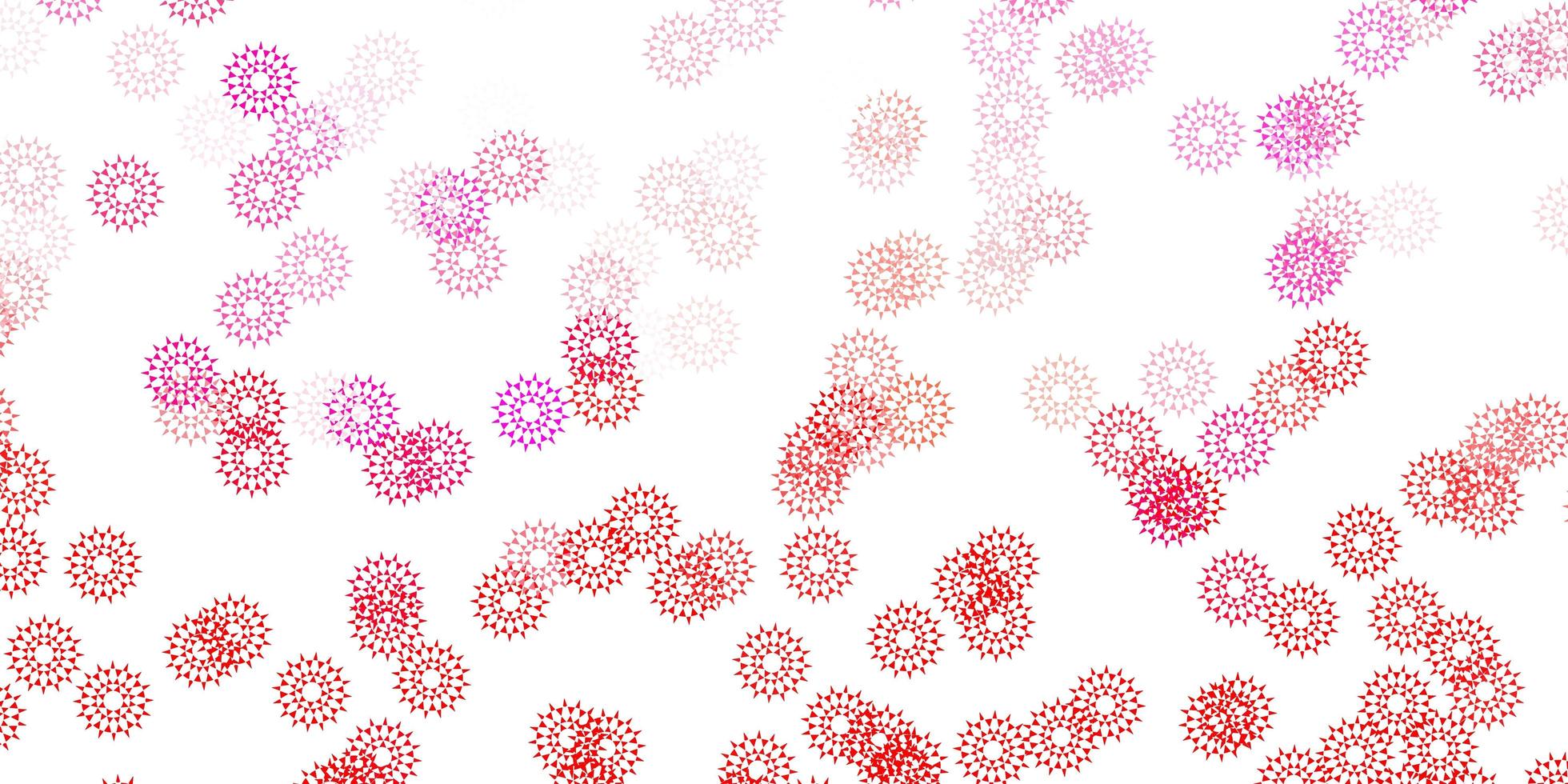 Light red vector doodle texture with flowers.