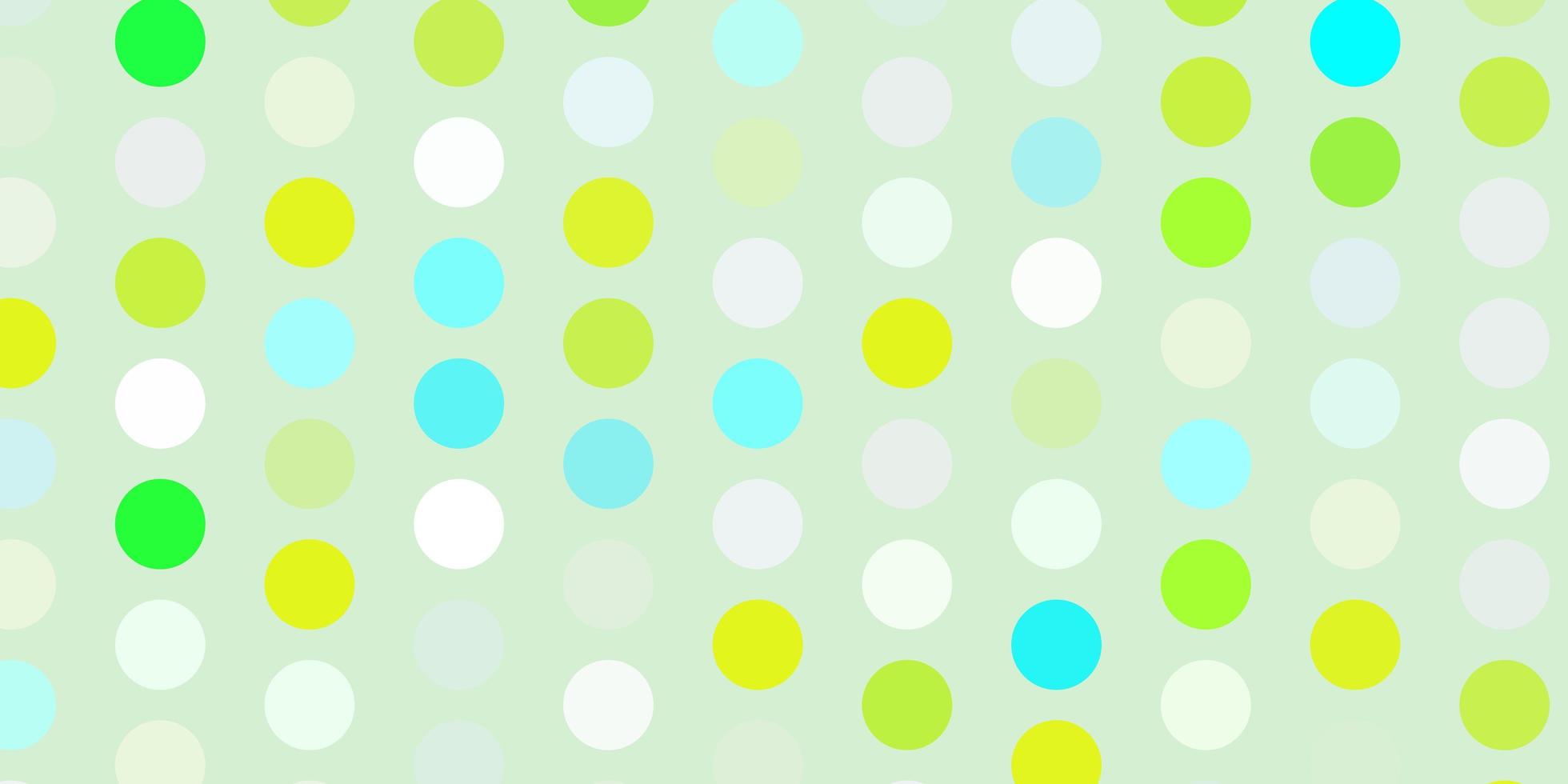 Light blue, green vector background with spots.