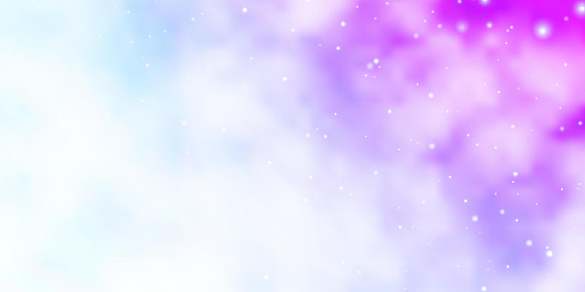 Light Purple vector pattern with abstract stars.